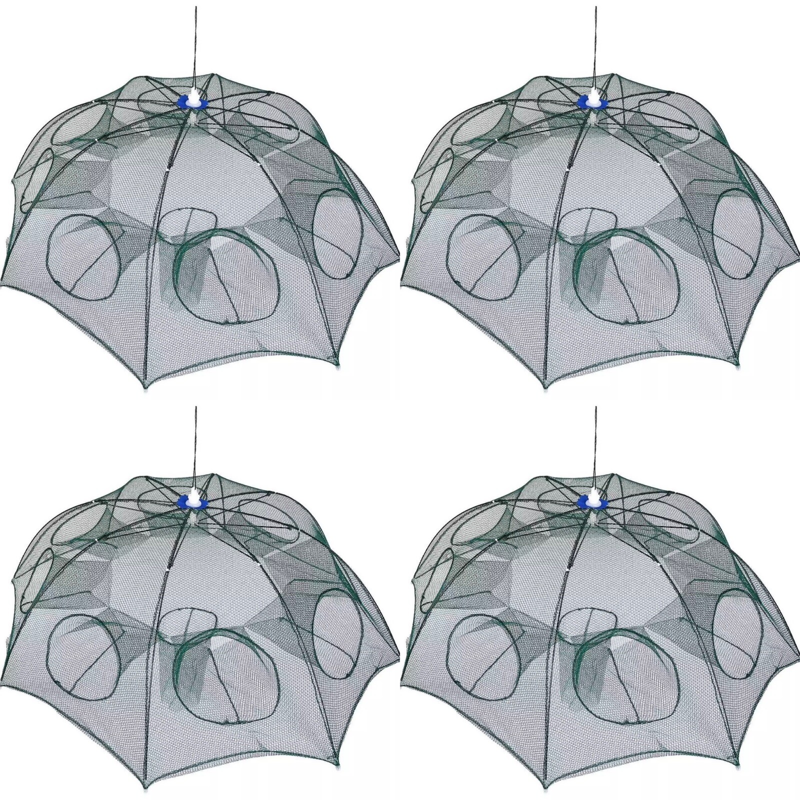 ✅ SET OF 4, 8 Hole Crayfish Trap Crawfish Trap Minnow Trap Shrimp Trap Crab Net