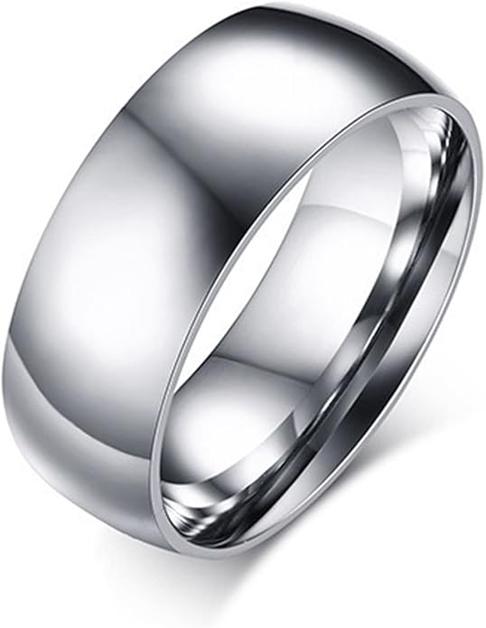 Tungsten Carbide Silver Polished Plain Wedding Band Ring 2mm 3mm 4mm 6mm 8mm 10m