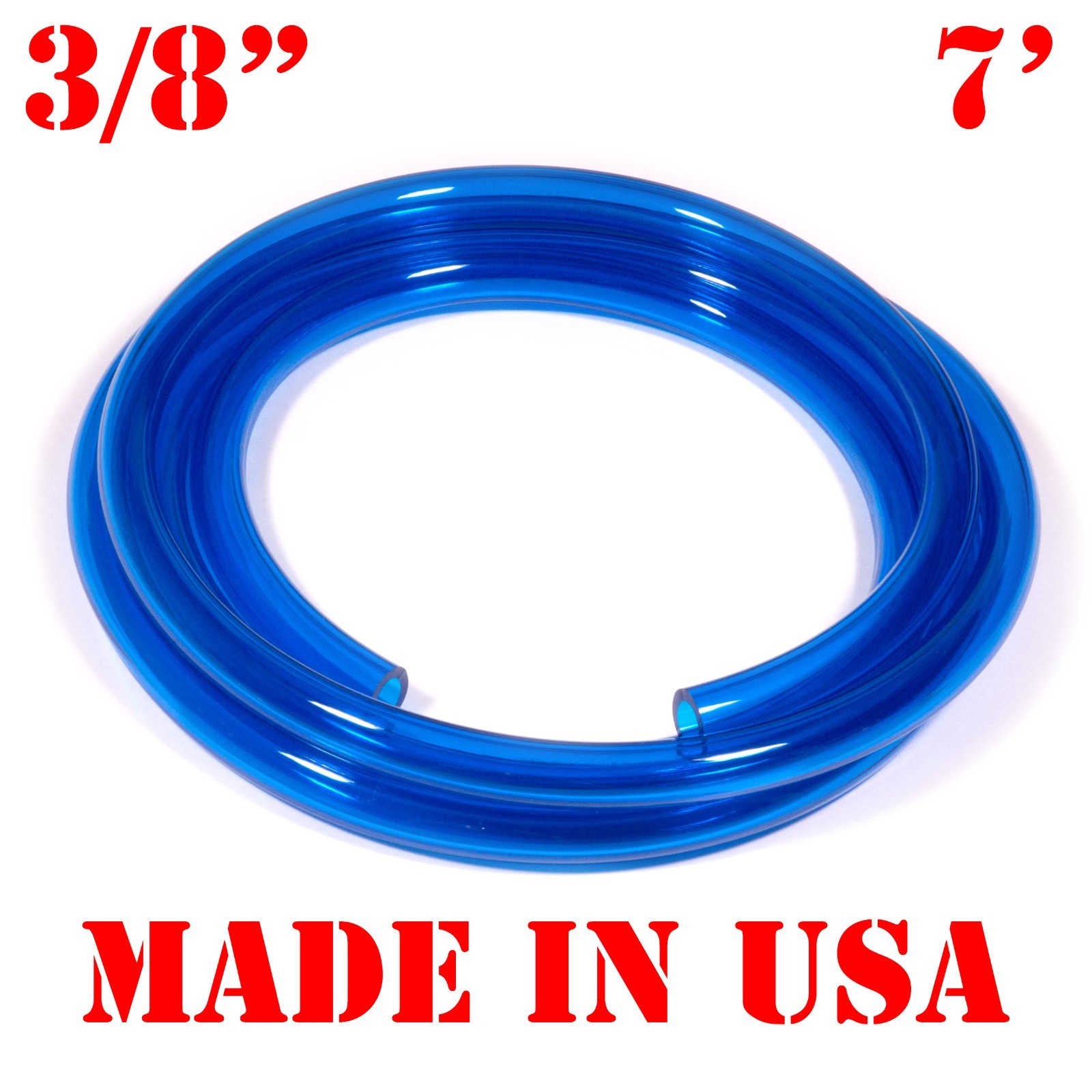 7 feet 3/8"(9.5mm) id Fast Flow Fuel Line BLUE for Cooling/Fuel/ATV/Motorcycle