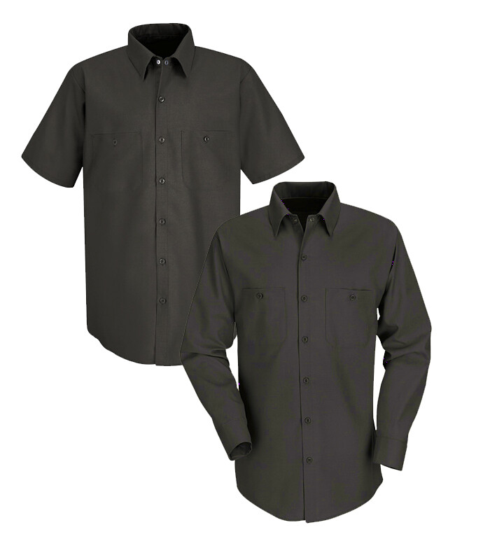 Red Kap Men's Industrial Work Shirt Long Sleeve 2 Pocket Uniform