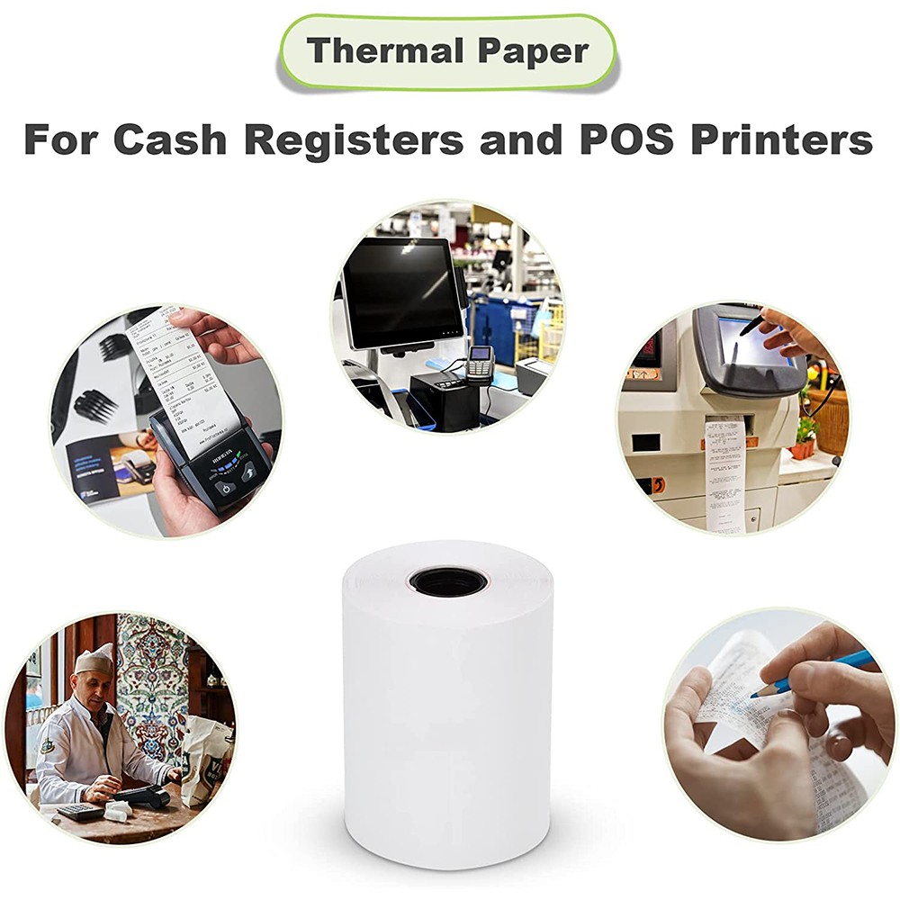 2 1/4" x 50' Thermal Paper Credit Card Cash Register POS Receipt Paper BPA Free