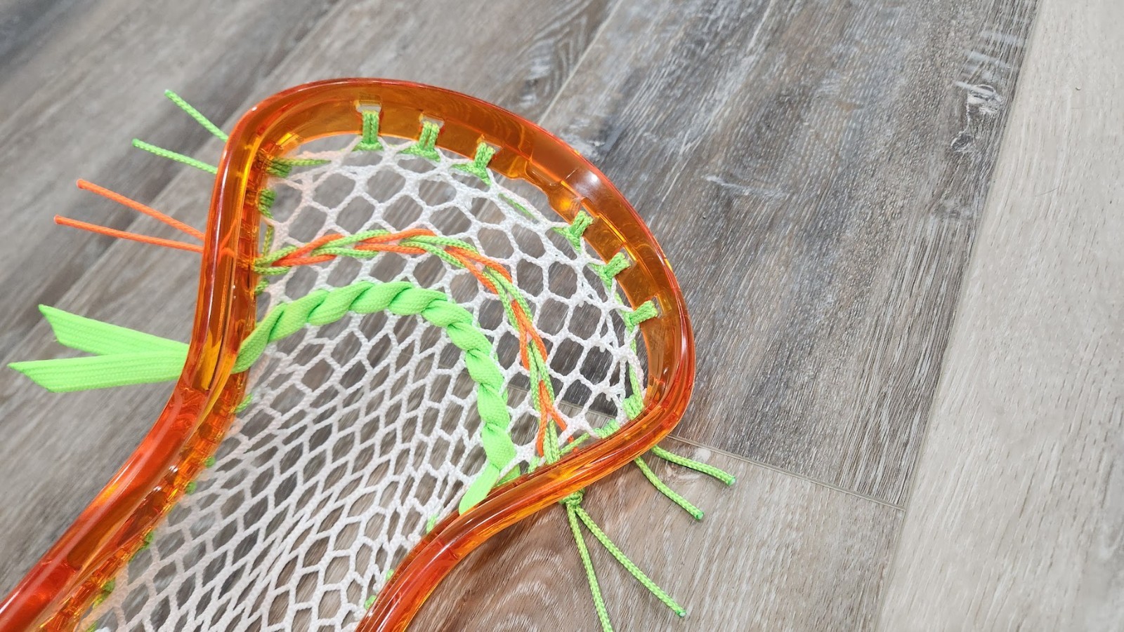 Attack Pocket New ECD ION Lava Orange Mid Low Pocket Lacrosse Head HERO 4.0