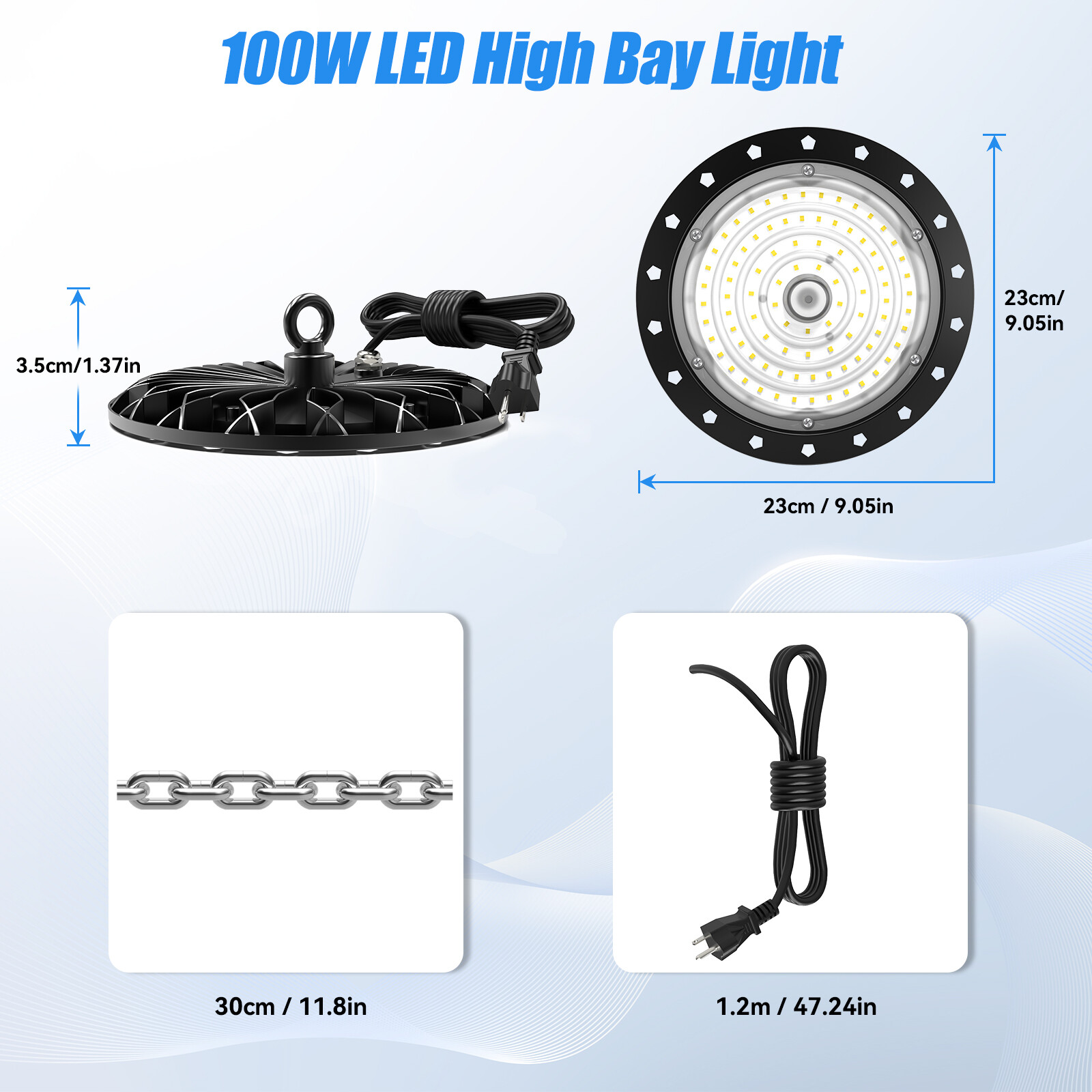 100W-300W UFO LED High Bay Light Industrial Factory Warehouse Shop Commercial