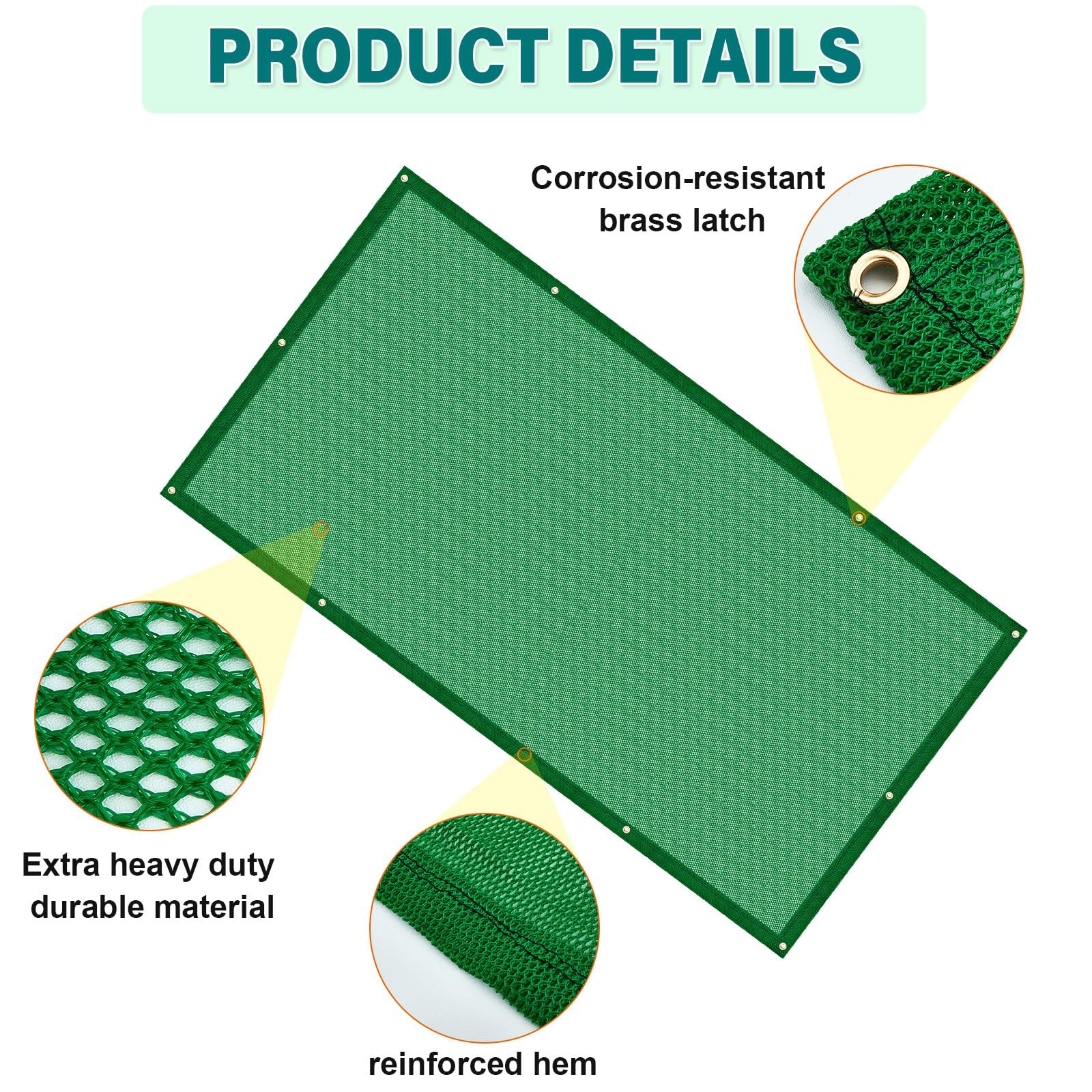 Archery Backstop - Heavy Duty Archery Net (Green, 6 x 10 ft)