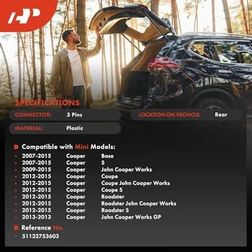 Tailgate Handle Release Switch Compatible with Mini Cooper 2007-2015, Rear