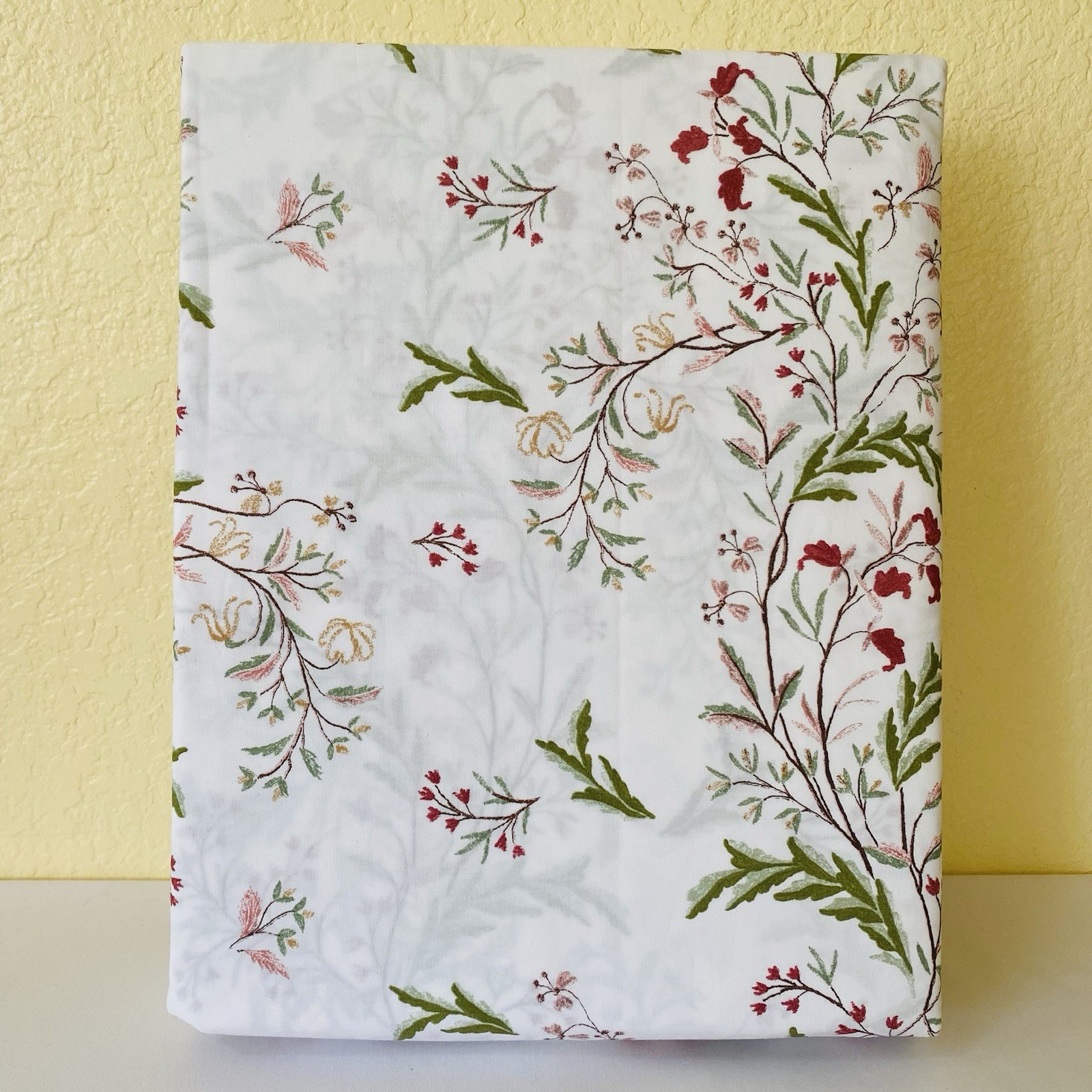 Historic Royal Palaces Duvet Set KING 100% Cotton FLORAL Red Green White NEW