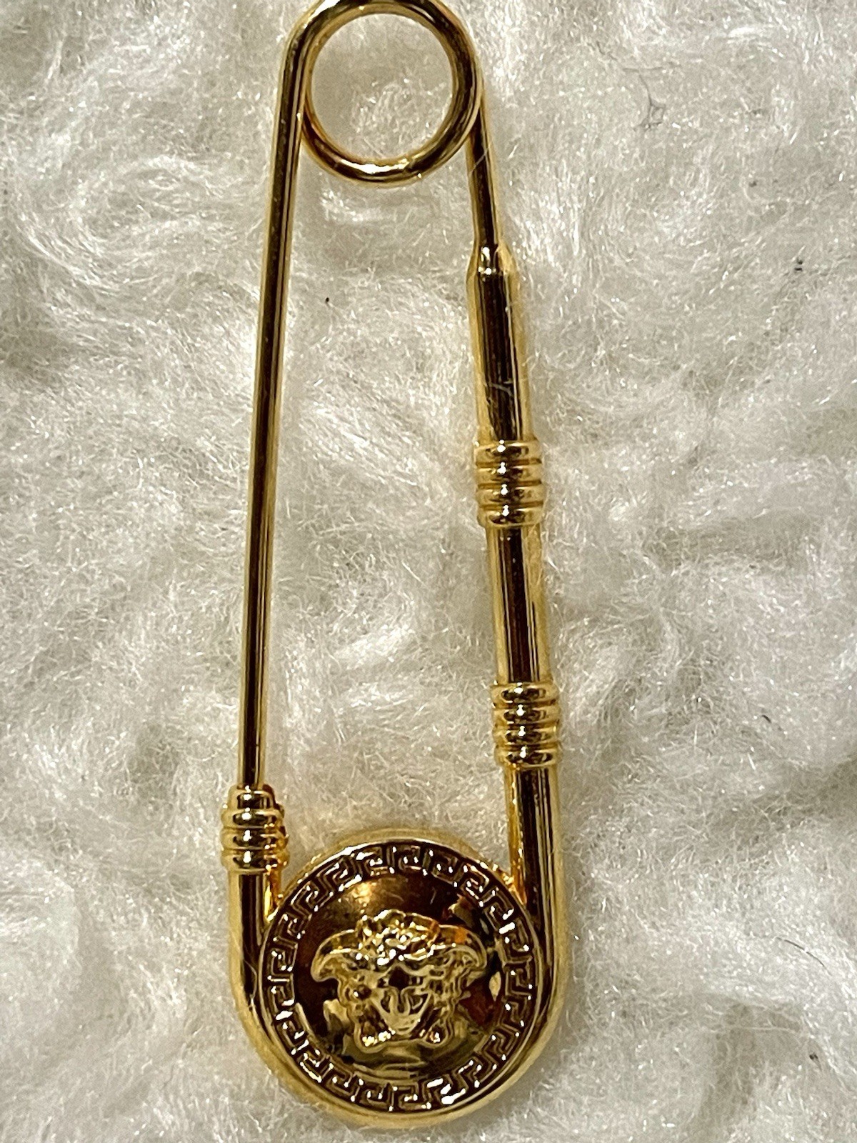 Versace Pin Brooch Accessories Medusa Safety Gold Color