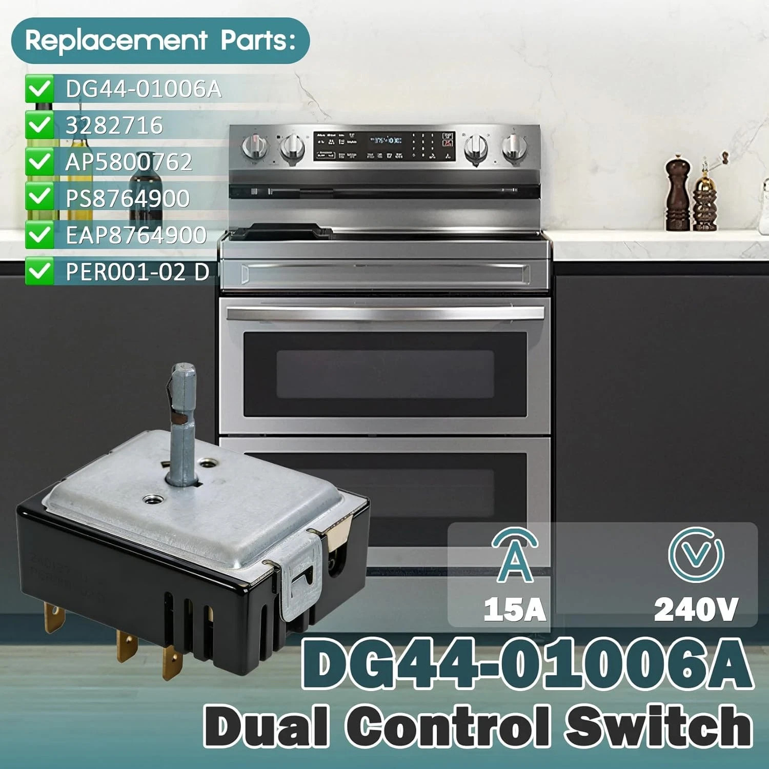 DG44-01006A PER001-02 D Range Regulator - Compatible with Samsung Range/Oven Sur