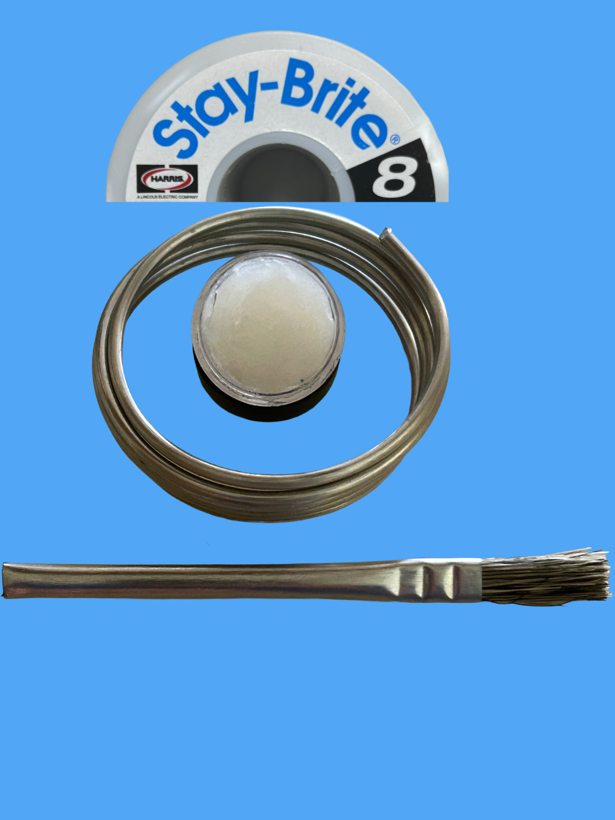 Stay-Brite#8 Silver Bearing Solder with Paste Flux & Brush HVAC KIT