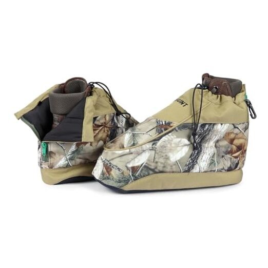 Insulated Boot Covers, Hunting Boot Insulators, Water Large Tree Camo