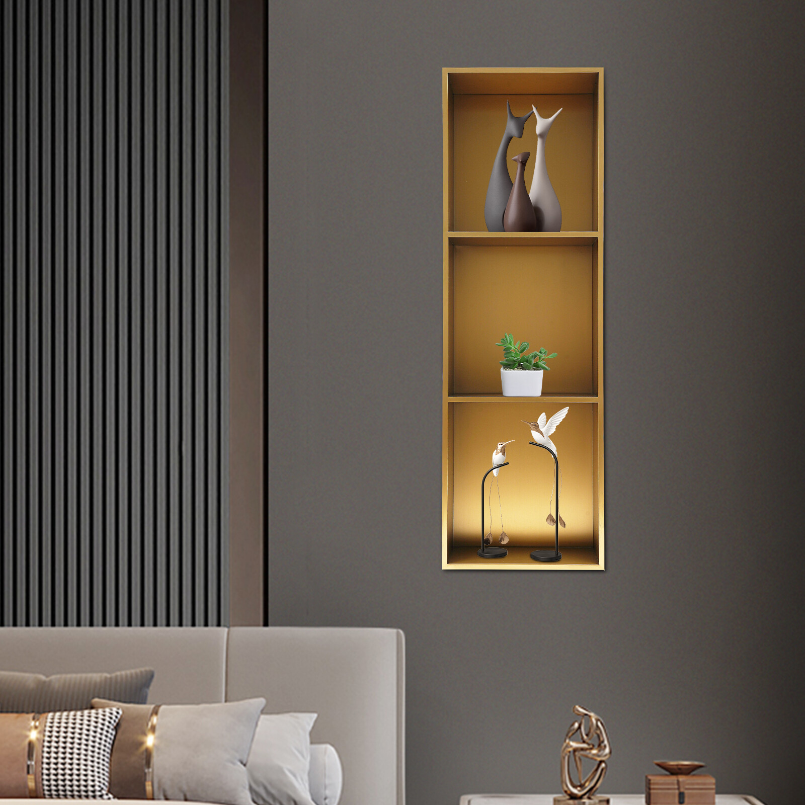 3 Tiers Recessed Bathroom Shower Shelf Shower Wall Niche Shower Storage Shelf