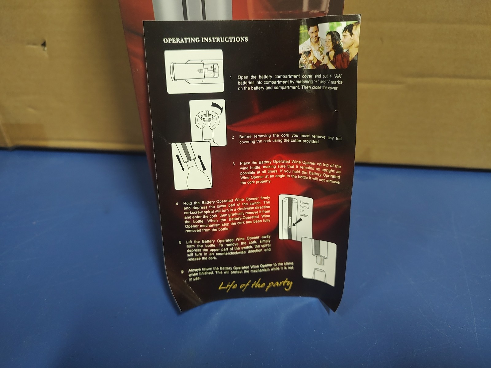 🍷 Archstone Nova Electric Wine-Bottle Opener w/ Foil Cutter, Model AH-497,New