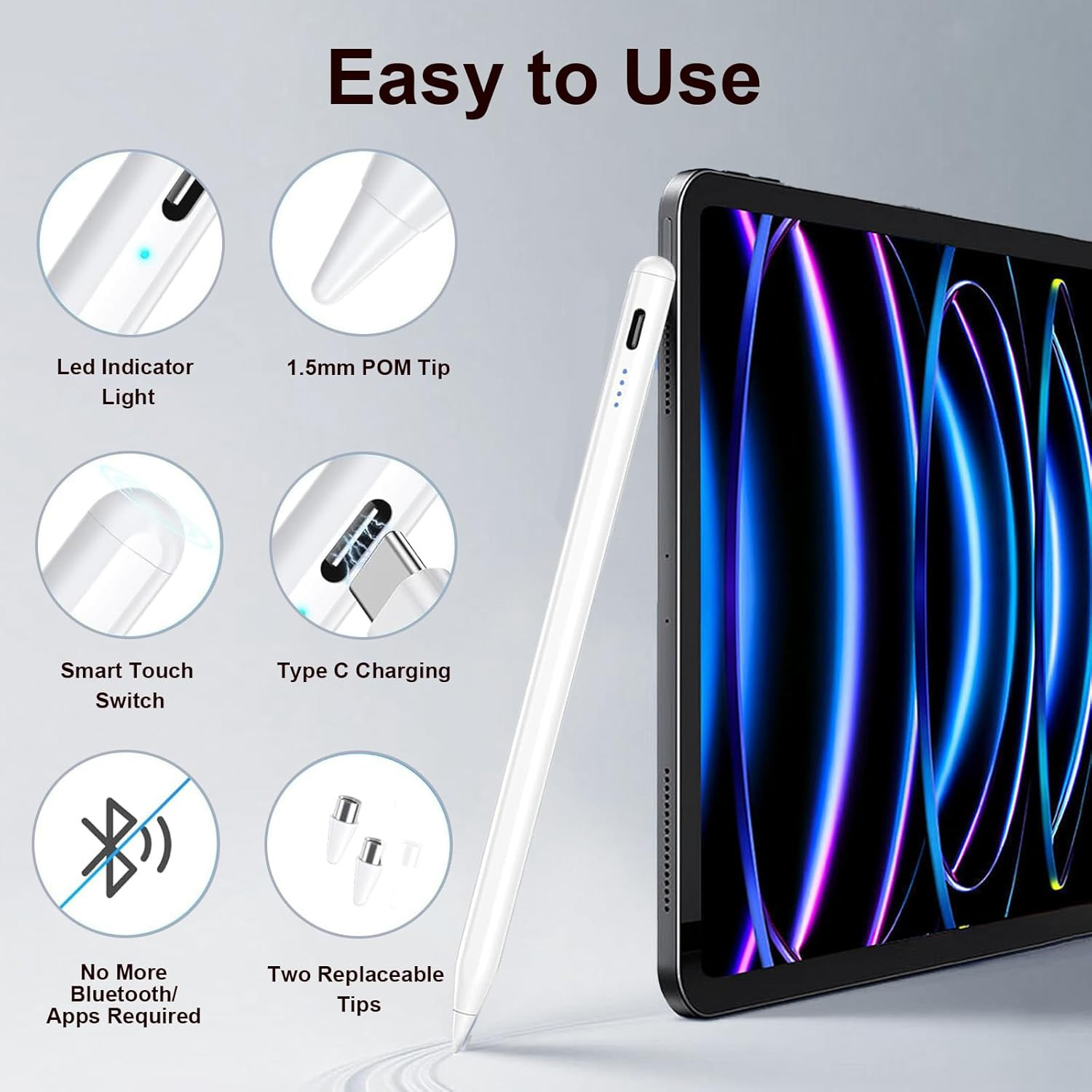 Stylus Pen Android for Samsung Galaxy Tab A9/A9Plus/A8/A8Plus/A7/A7Lite Tablet S