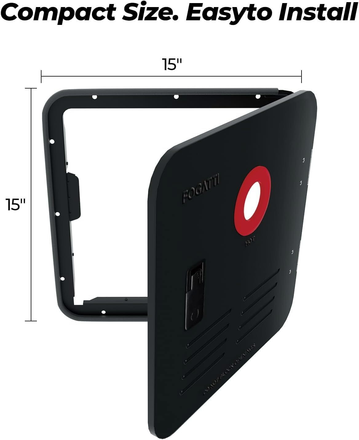 Used 2.5GPM RV Tankless Water Heater 48,000 BTU with 15x15 Black Door