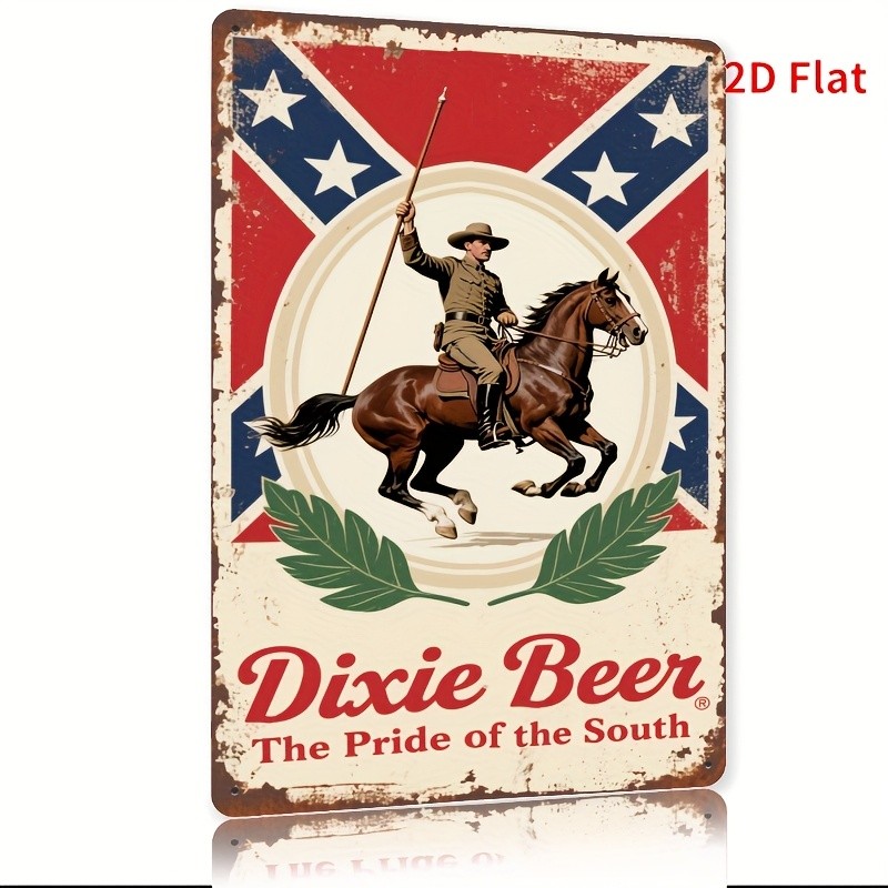 Set DIXIE BEER Tin Metal Sign Outdoor Use Weatherproof 8x12