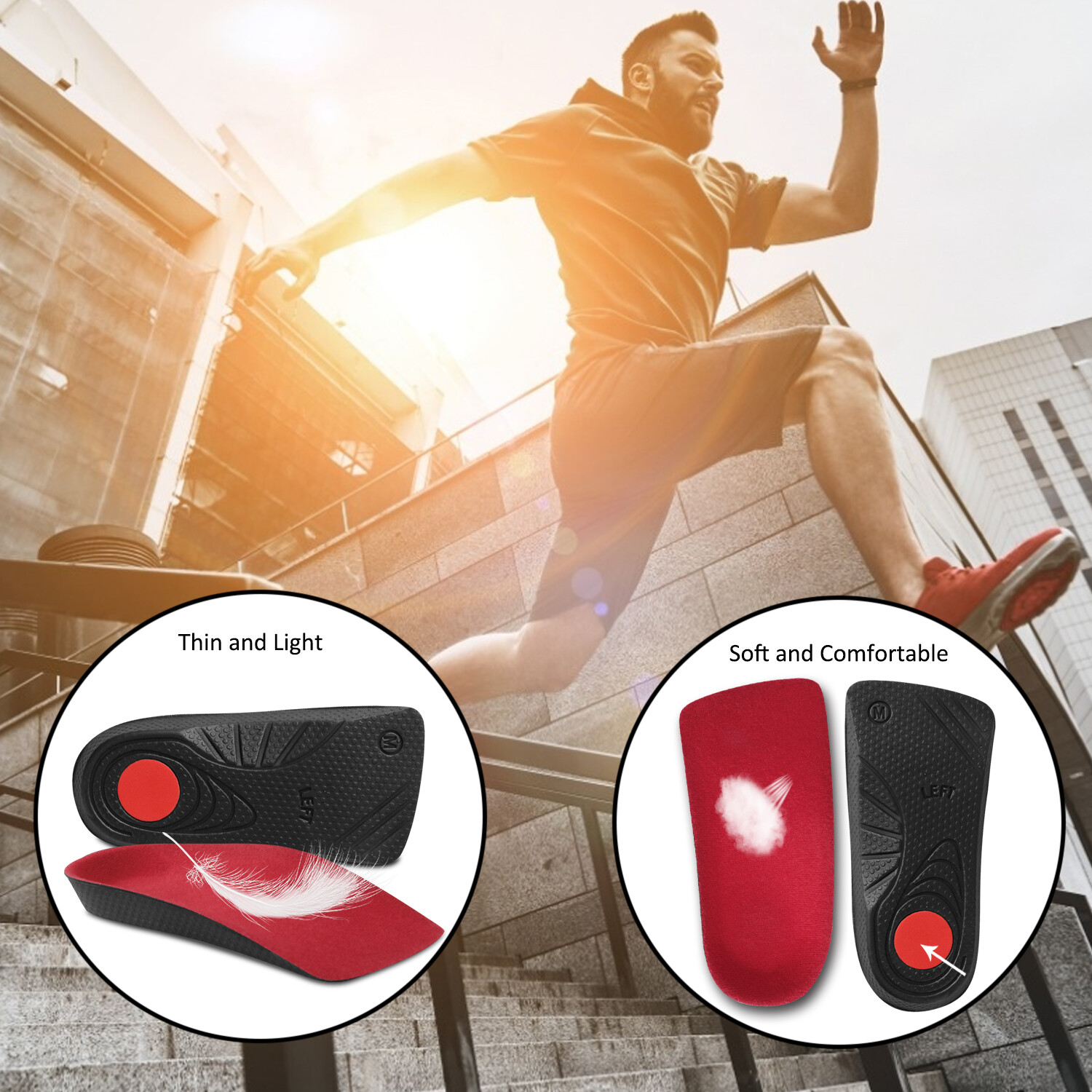 1/2/3Pair Orthotic Shoe Insoles Inserts Plantar Fasciitis Flat Feet Arch Support