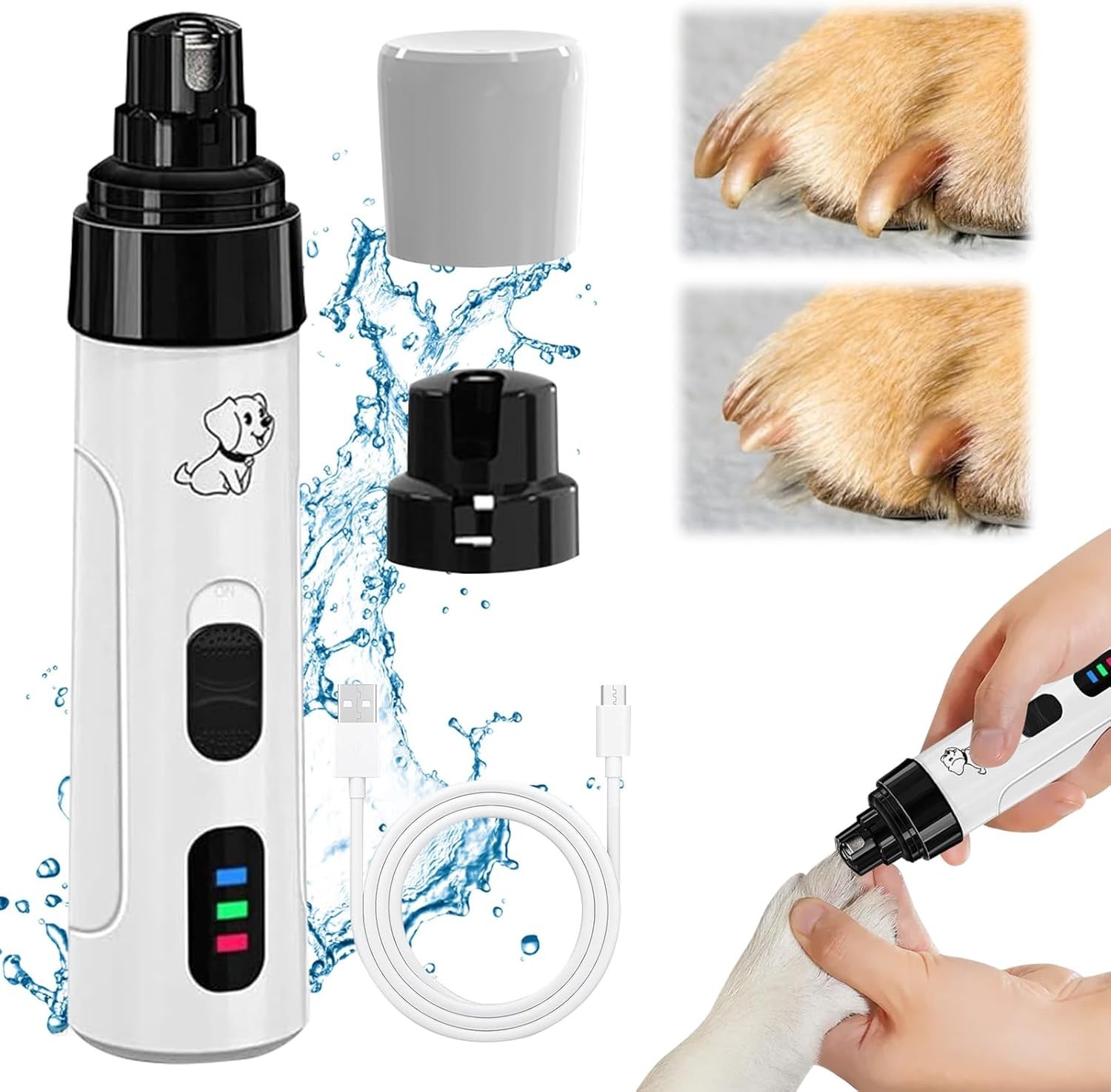 Silent Groom Pro Nail Grinder by Heusom Quiet Professional Pet Nail Grinder NEW