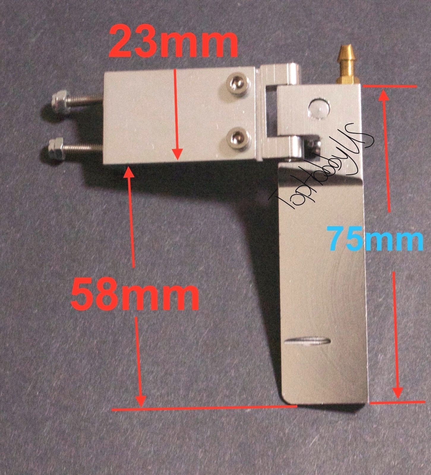 L75xW43mm CNC T6061 Alum Alloy RC Boat Rudder with Water Cooling  US SELLER/SHIP