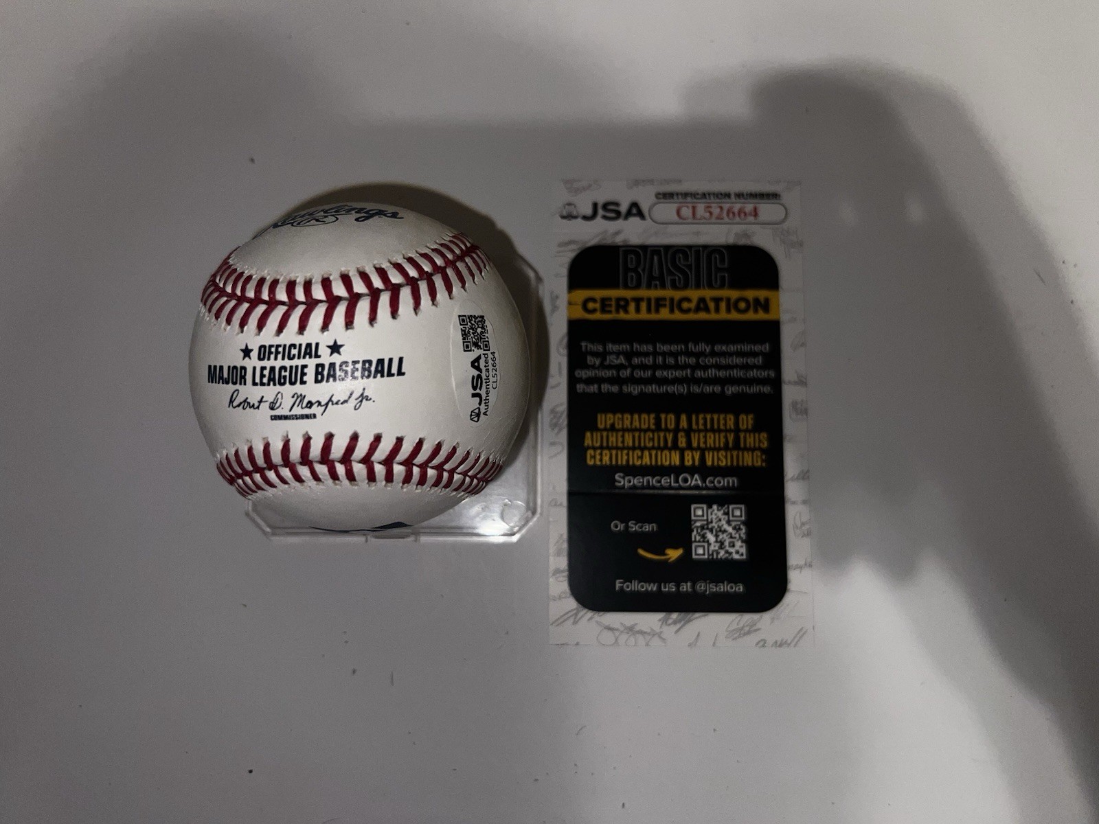 Chris Olave Signed Official Major League Baseball New Orleans Saints JSA Auth