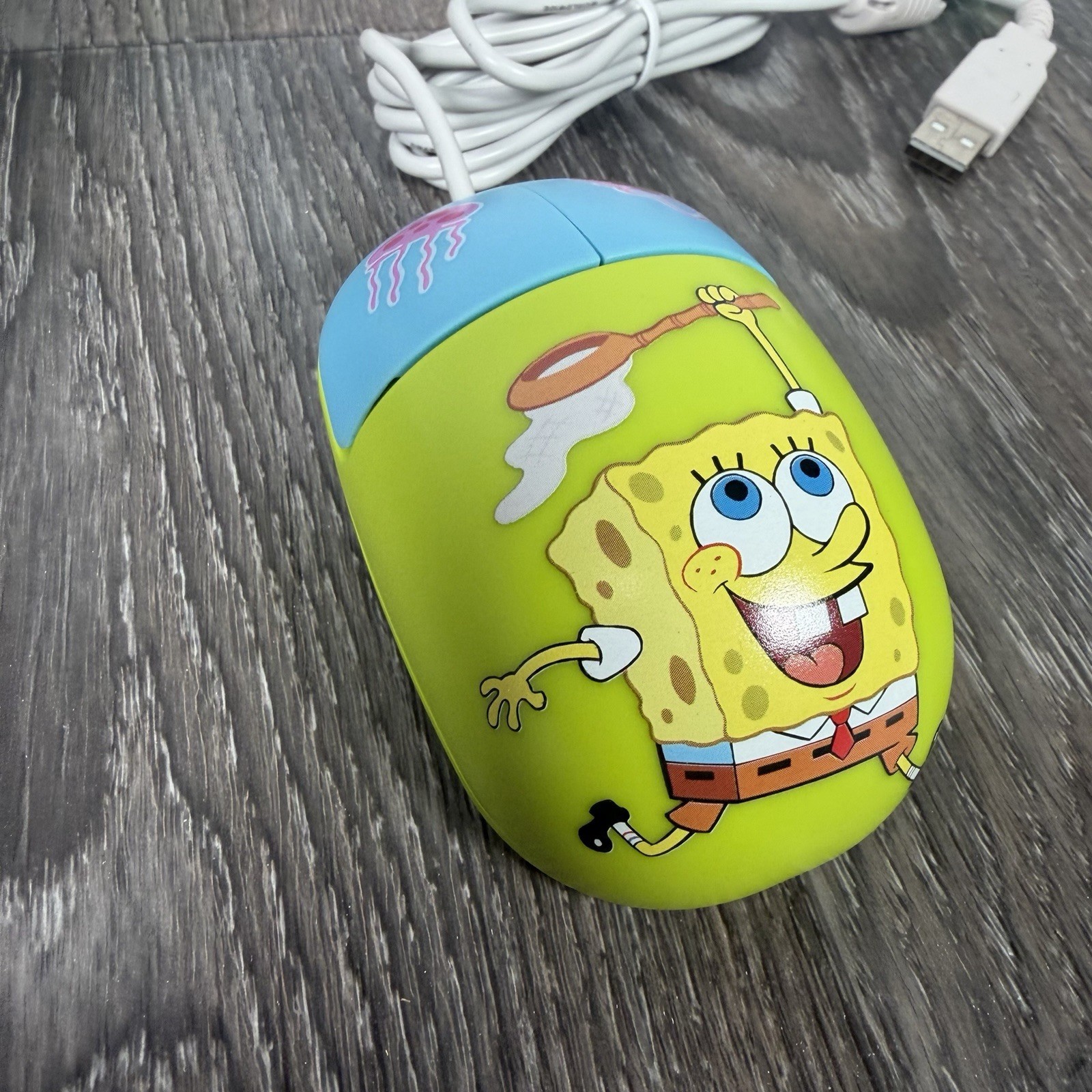 Spongebob Squarepants Kidzmouse Computer Wired Ball Mouse Nickelodeon 2002 VTG