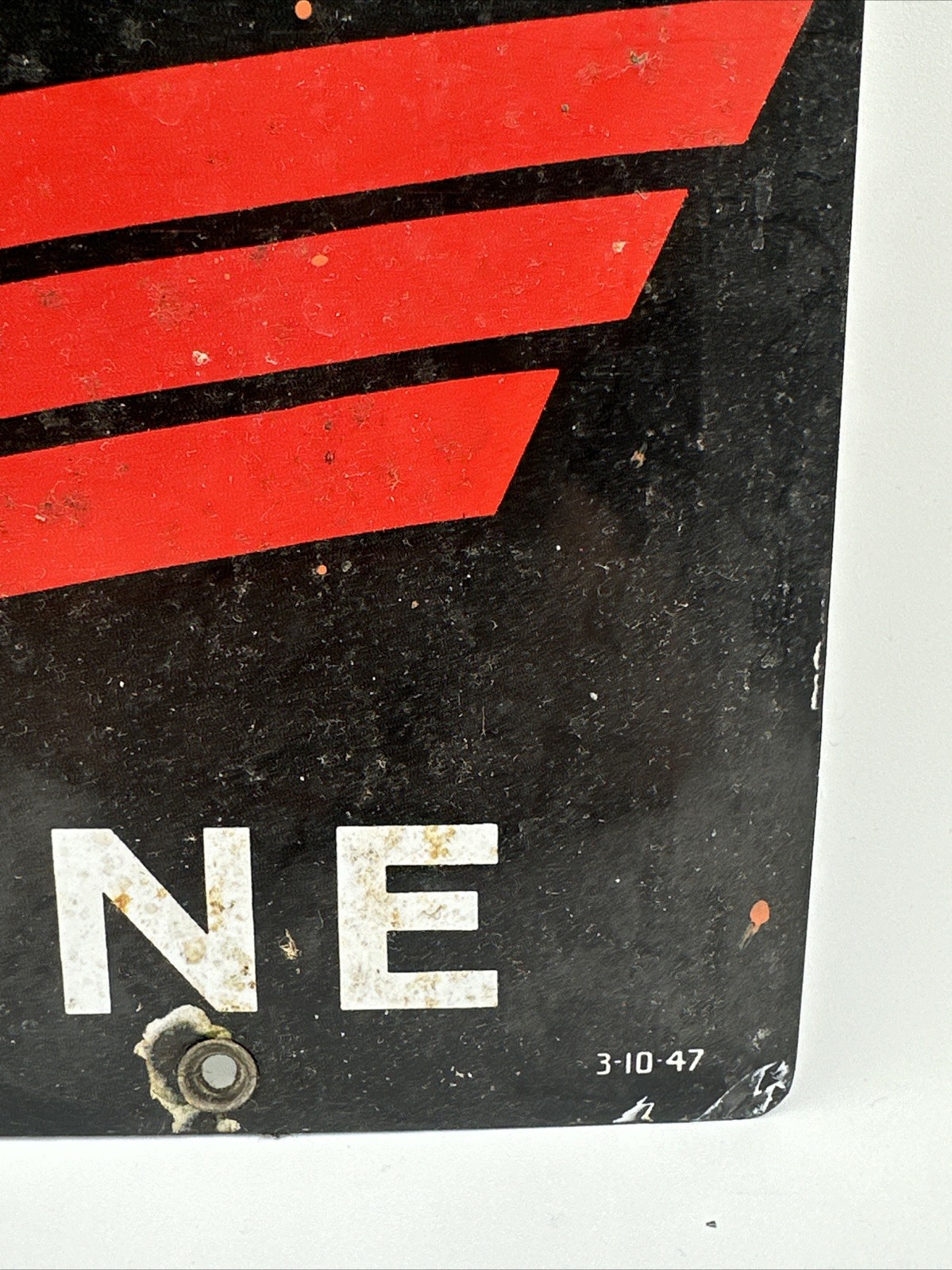 Vintage Texaco Sky Chief Gasoline Metal Sign 1947 12x18 Used