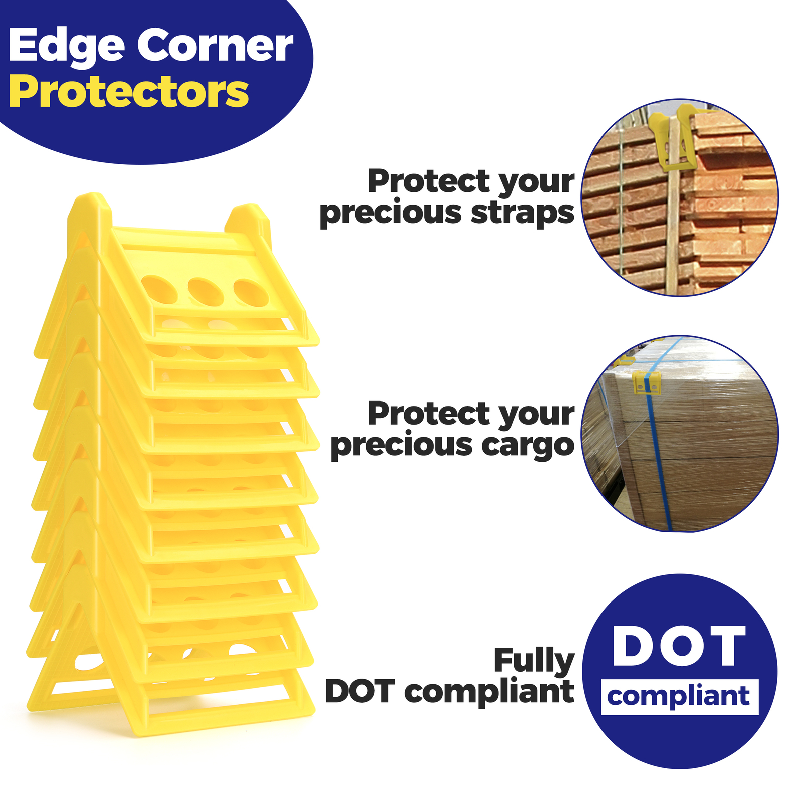24-Pack Edge Corner Protector with Carrying Case for Flatbed Cargo Load Truck