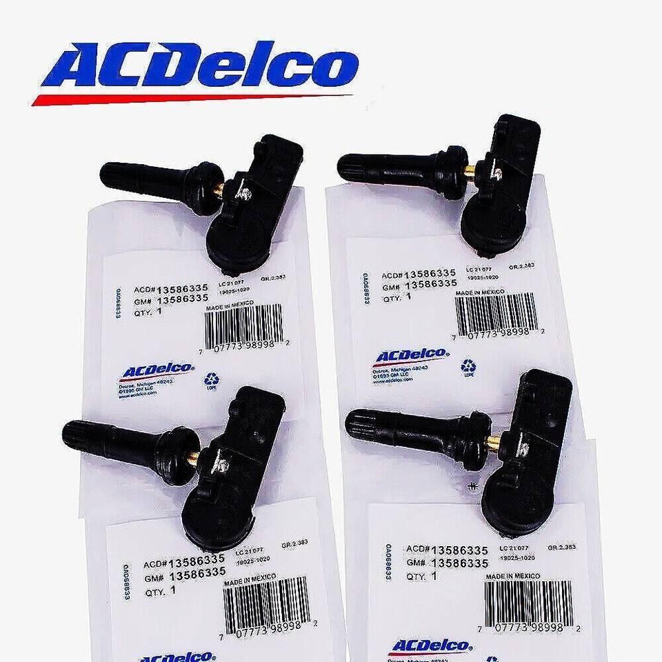 4x Genuine 13586335 TPMS Tire Pressure Monitoring Sensor GM Chevy GMC Buick.