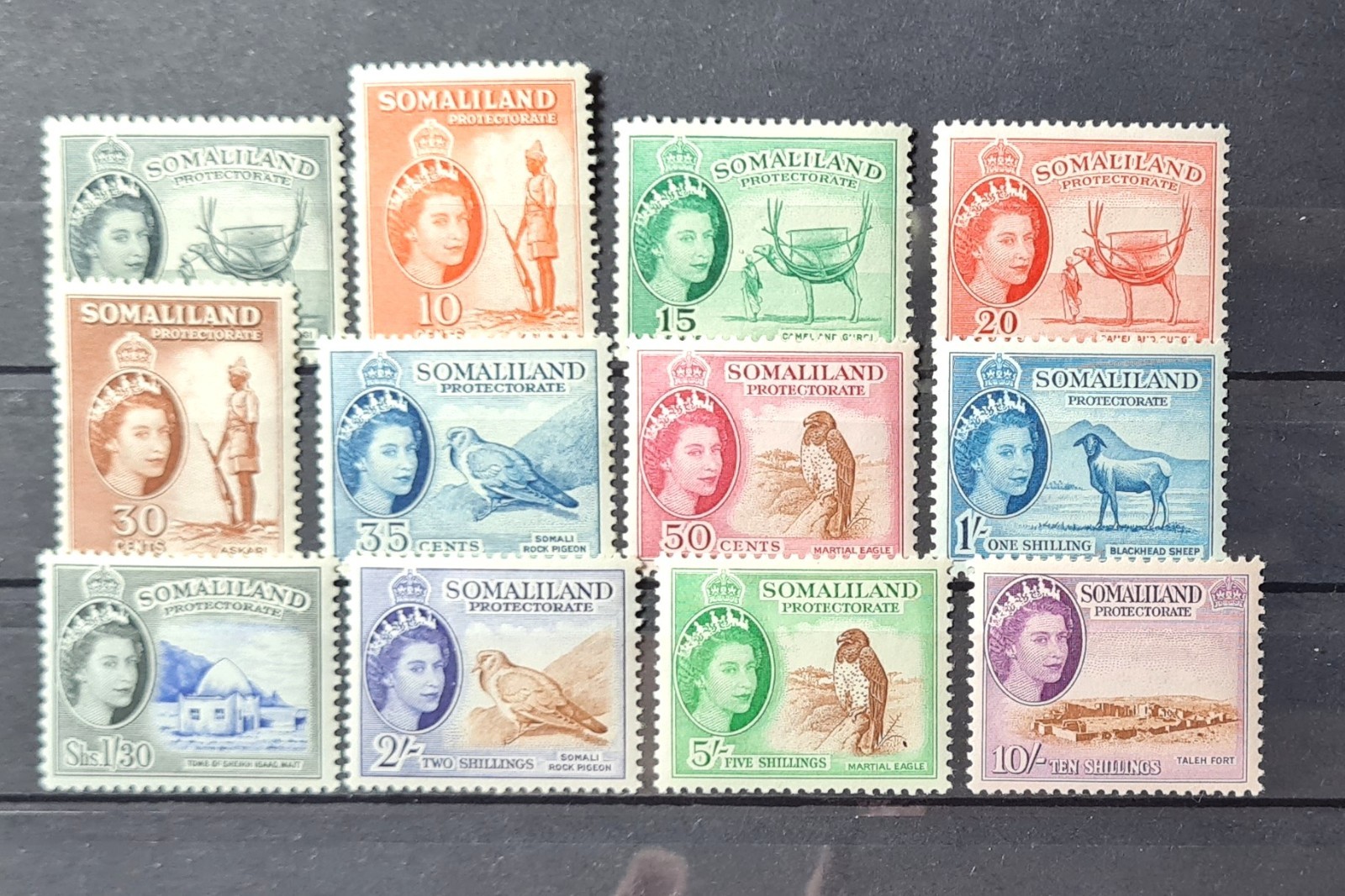 Somaliland 1953  Elizabeth ll sg137-148  Clean Fresh  LMM /MM  As Pictures