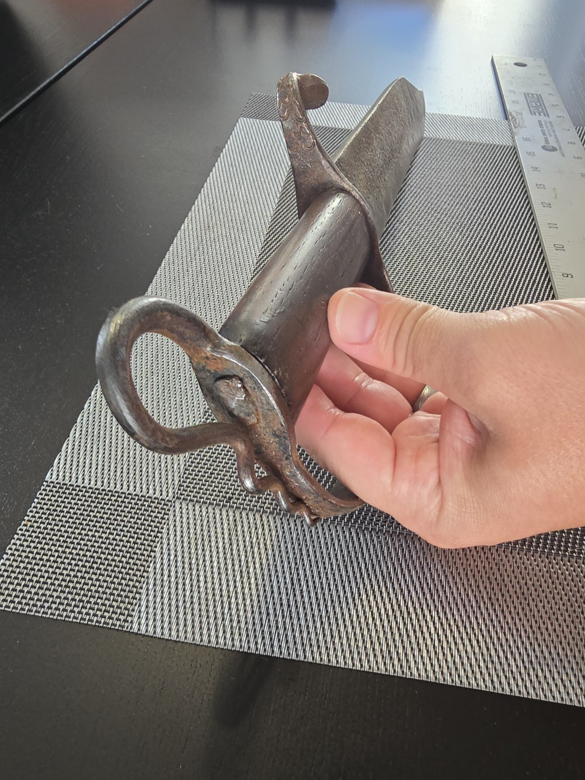 OLD ANTIQUE CONFEDERATE CIVIL WAR ERA SNAKE D GUARD BOWIE KNIFE FREE SHIPPING!!