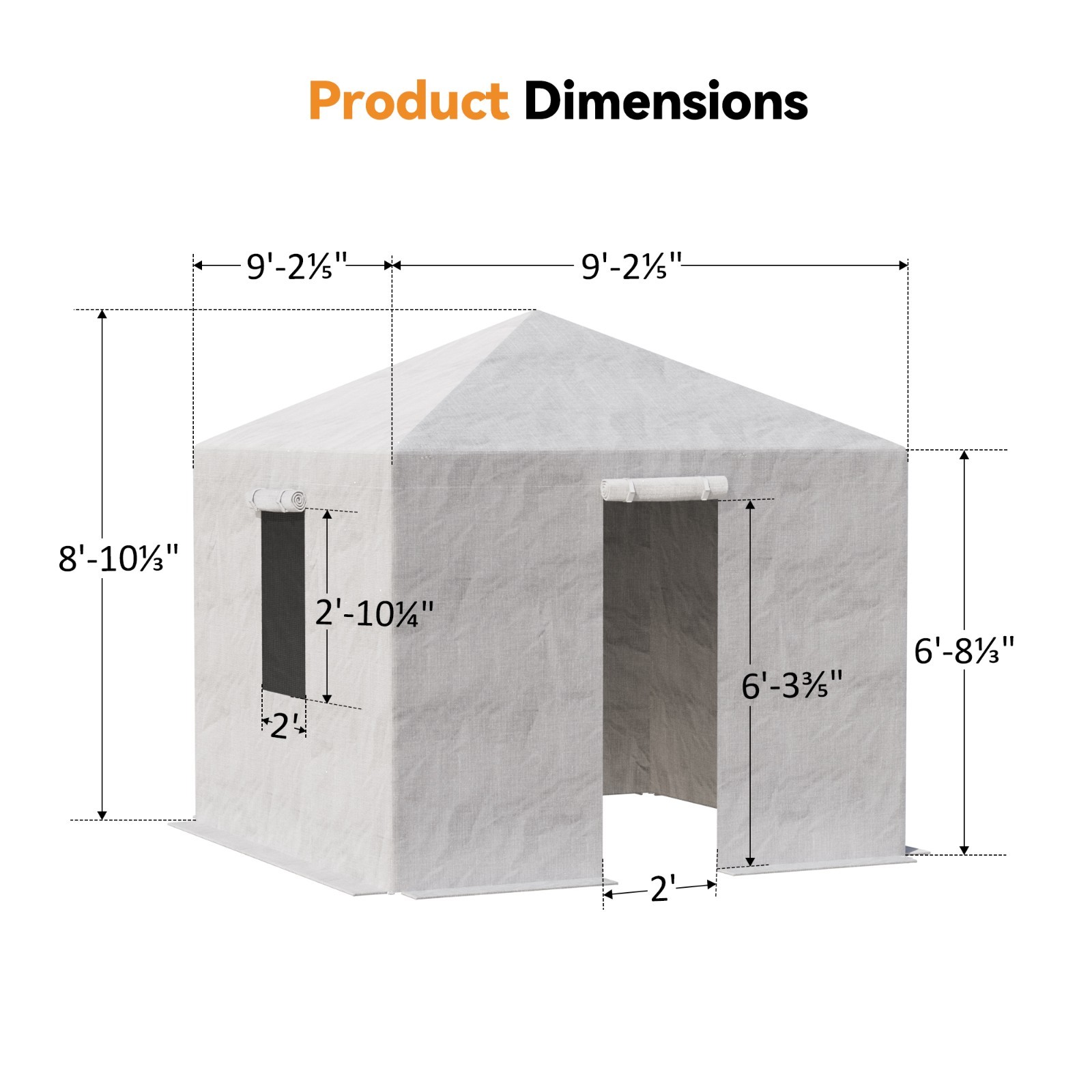 Universal Winter Gazebo Cover with Sidewalls Mesh Windows White