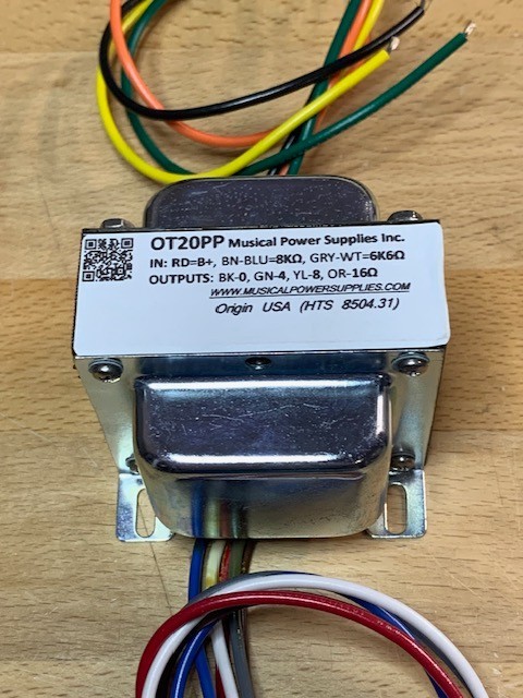 OT20PP- HC87 Output transformer 25VA & 8K/6K6 to 4/8/16 ohm