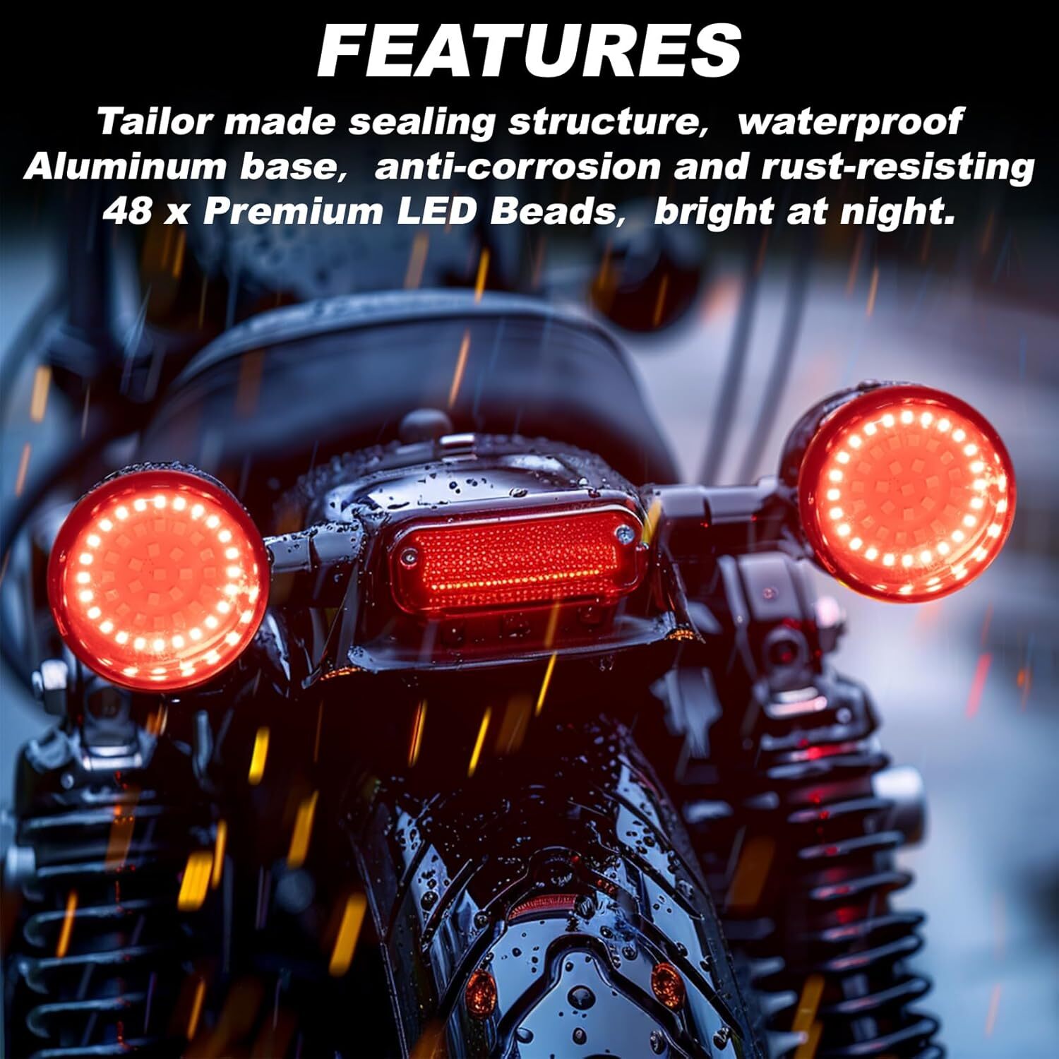1156 & 1157 LED Turn Signal Light Blinker w/ Smoke Lens For Harley Electra Glide