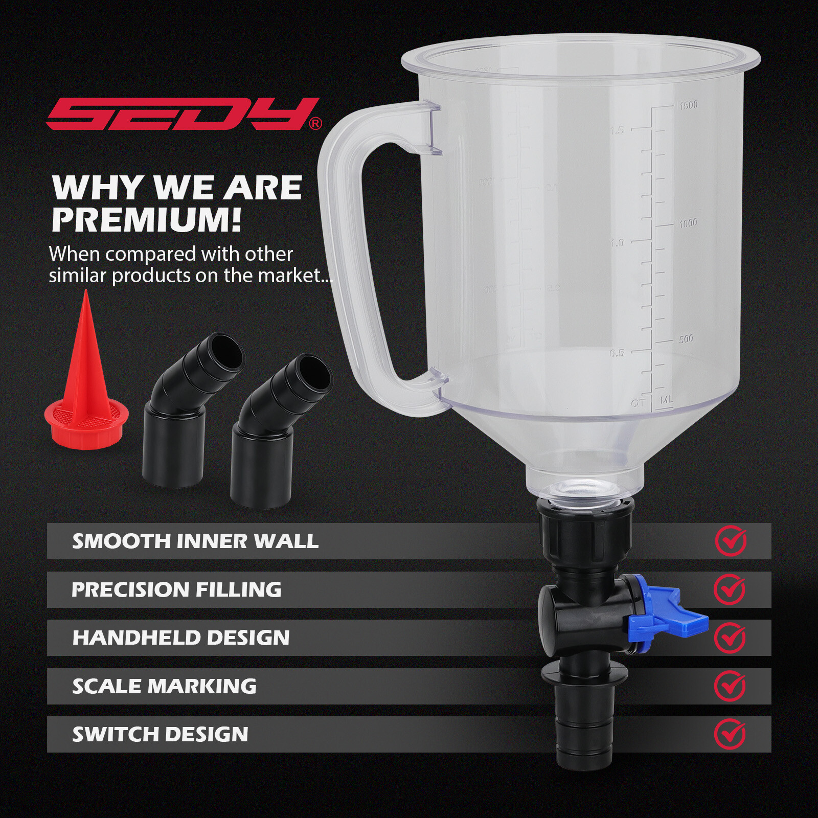 17PC Engine Oil Funnel Set 12 Adapters Elbow Arrow Screen Magnetic Storage Tray