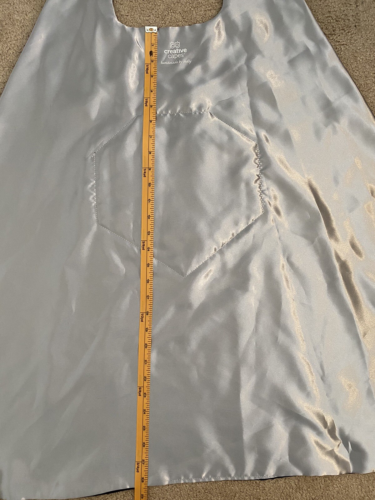 Creative Capes Hero Set Black & Silver W Costume Handmade Boy Girl Dress-up