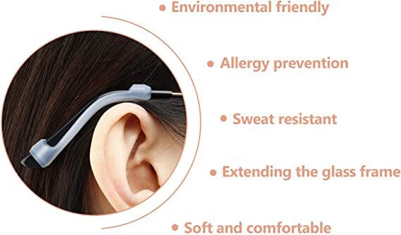 8Pcs Anti Slip Glasses Ear Hooks Clip Tip Eyeglasses Holder Safety Retainer Grip