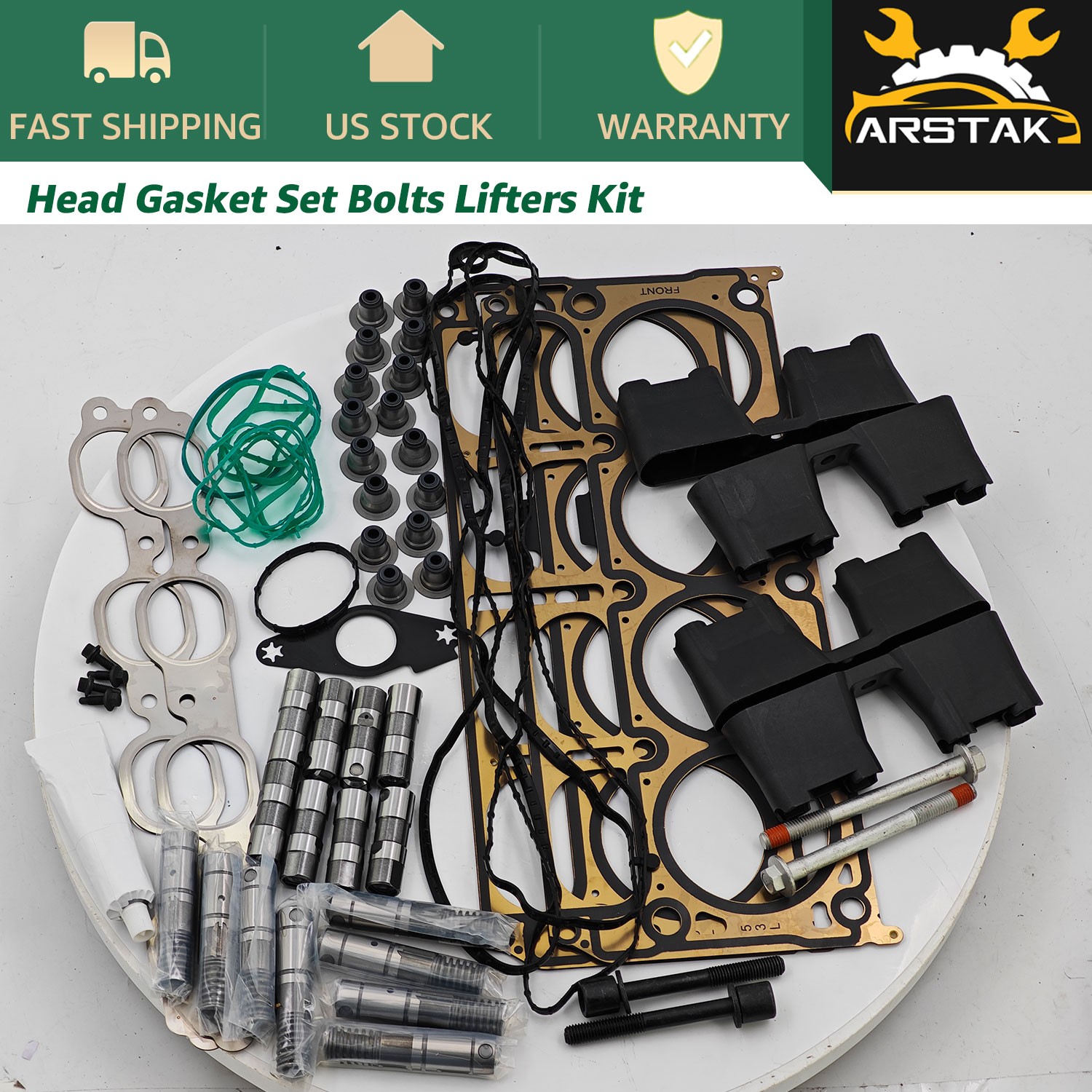 For 14-20 Chevrolet Tahoe GMC Yukon Sierra 5.3L Head Gasket Set Bolts Lifters