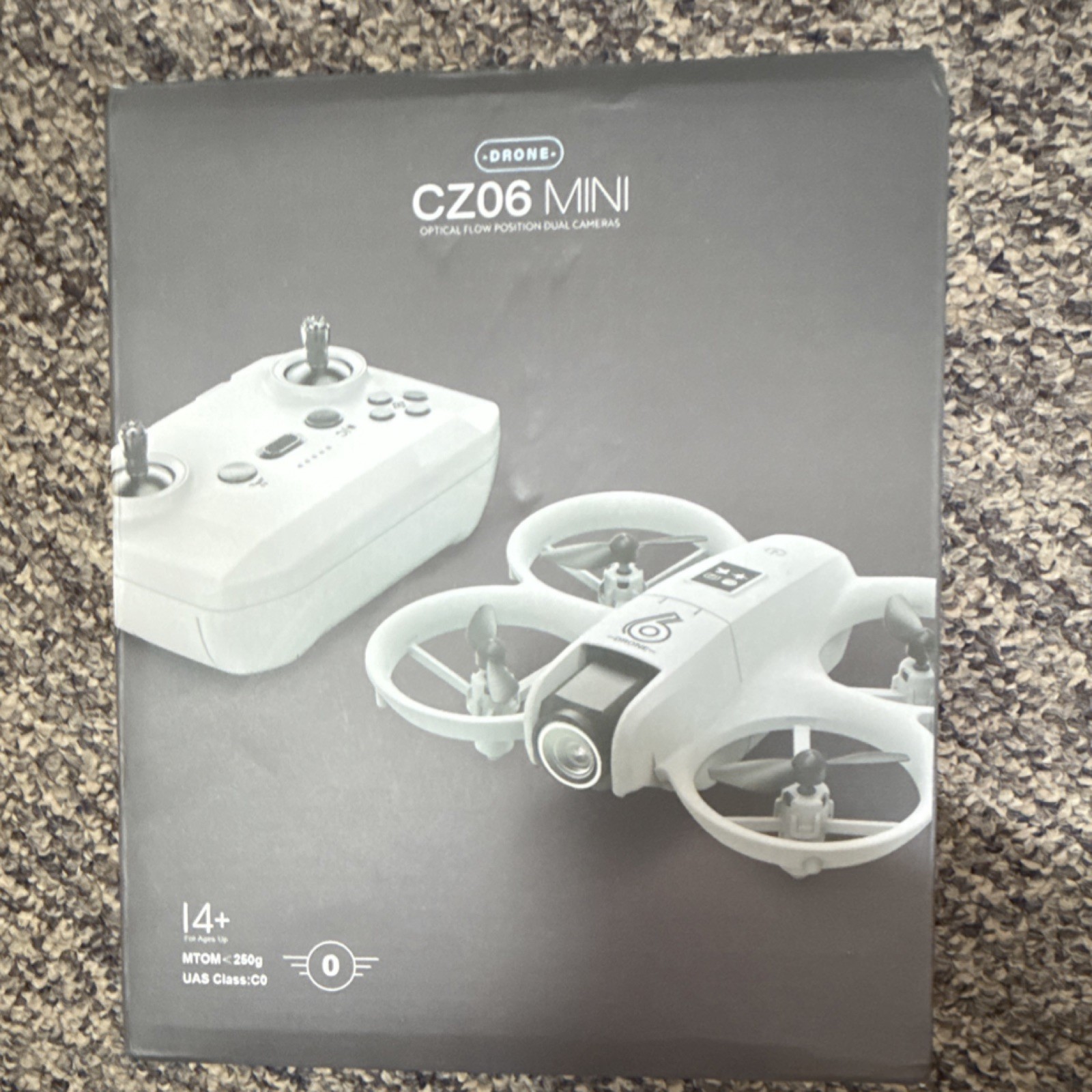 CZ06 Mini Quadcopter Drone Optical Flow Position Dual Cameras White 14+ Toy