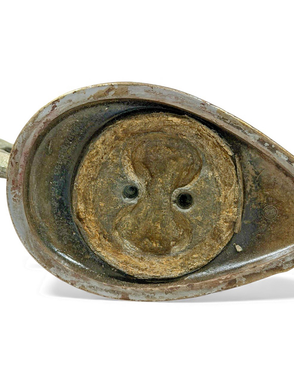 OEM 1934 Pontiac Hood Ornament Unrestored Mounted on Wood Base