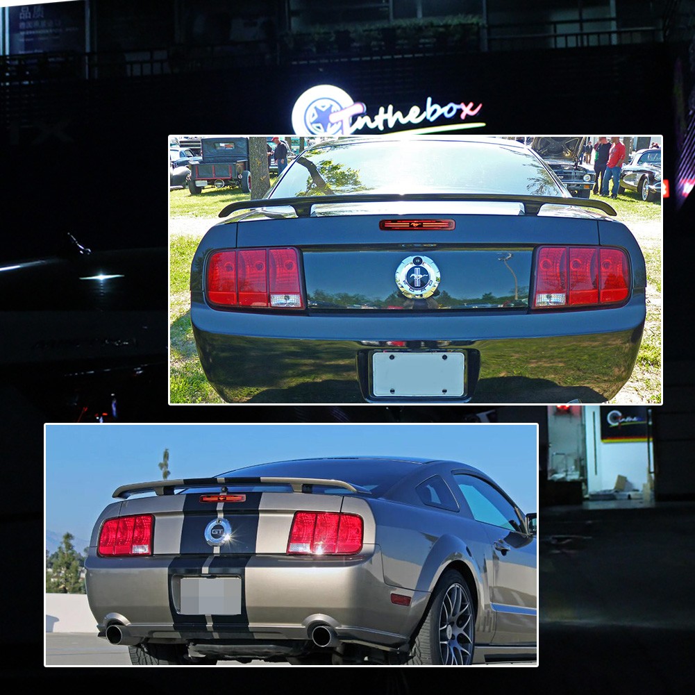 Smoked Lens Pony Red LED Third 3rd Brake Stop Light For 2005-2009 Ford Mustang