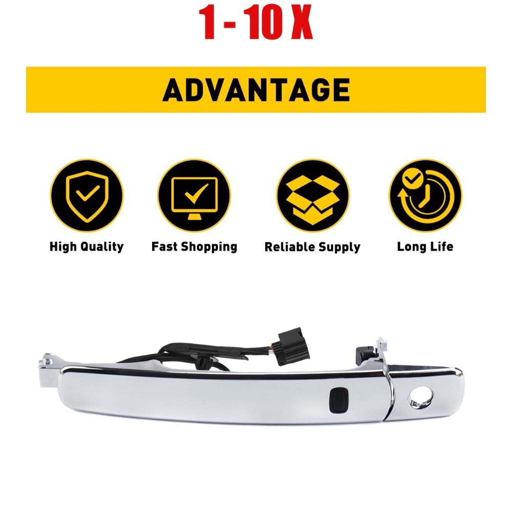 Front Drive Left Side Chrome Exterior Door Handle 1-10X Fit Nissan 2010-13 Rogue