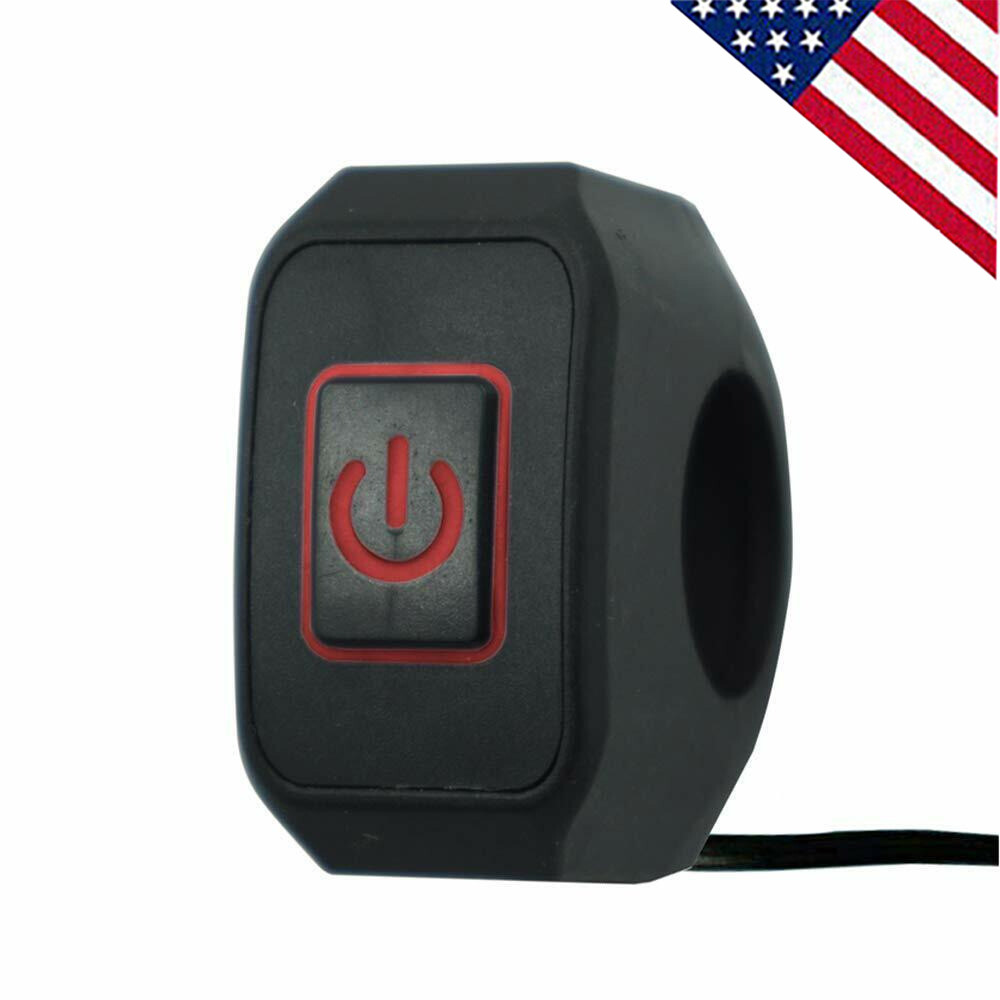 7/8" Motorcycle / Scooter Fog Light Flip Switch On Off DC 12V Handlebar Mounted