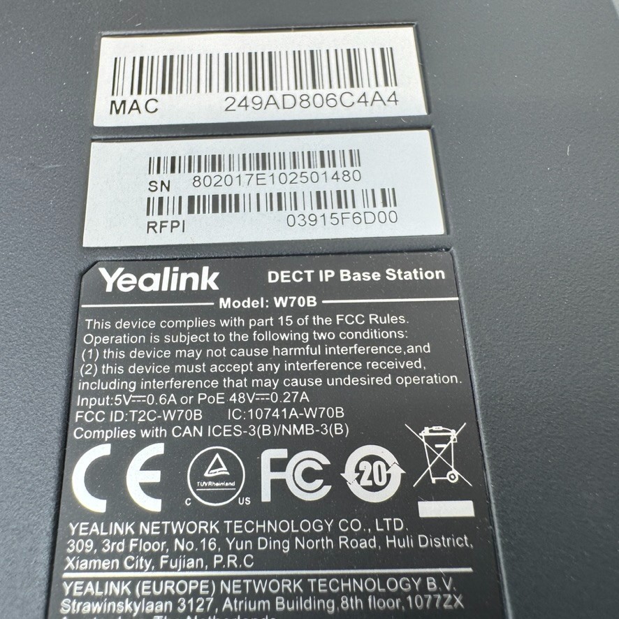 Yealink W78B DECT IP Base Station Verizon