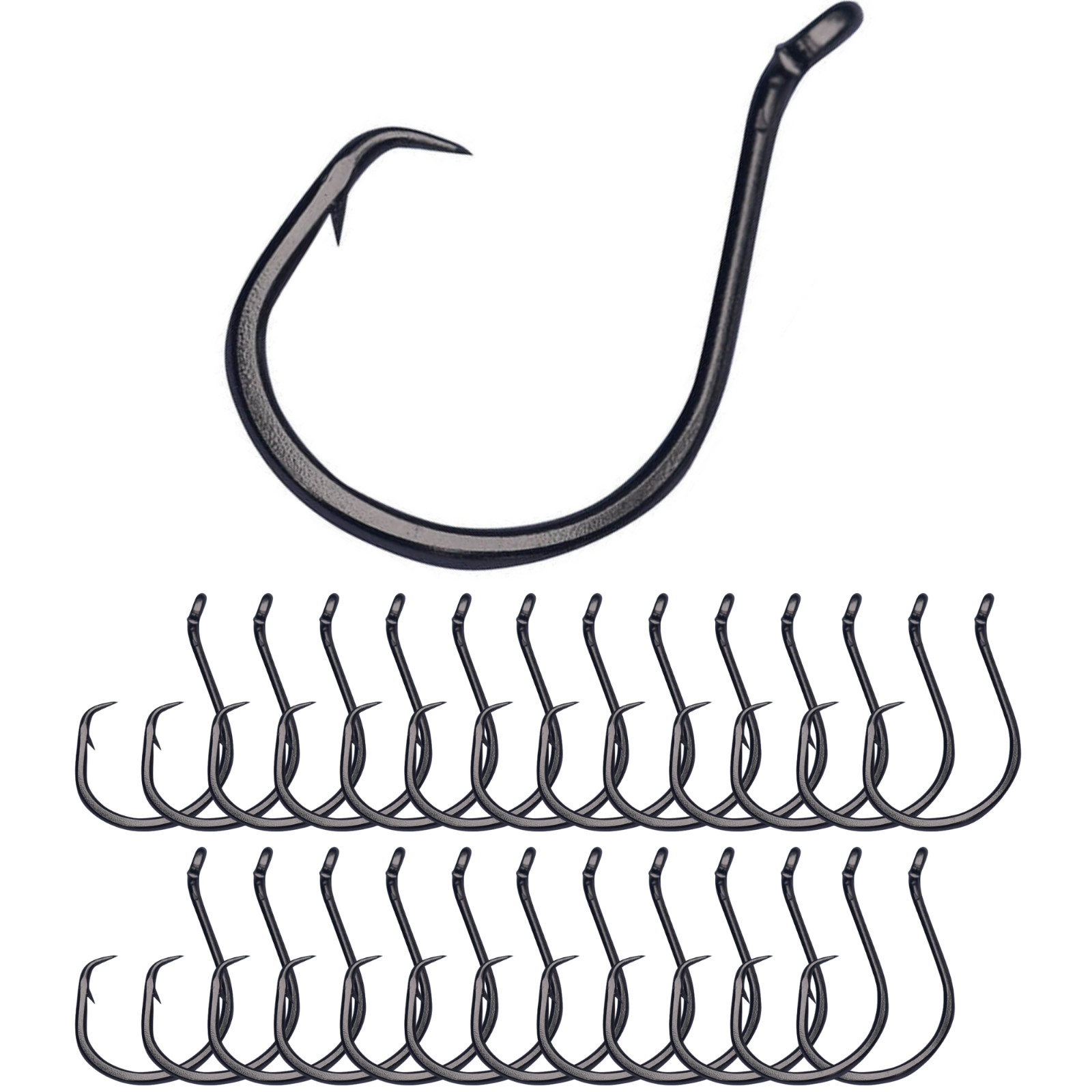 Reaction Tackle Heavyweight Octopus Circle Hooks - Offest Catfish Hooks- 25pk