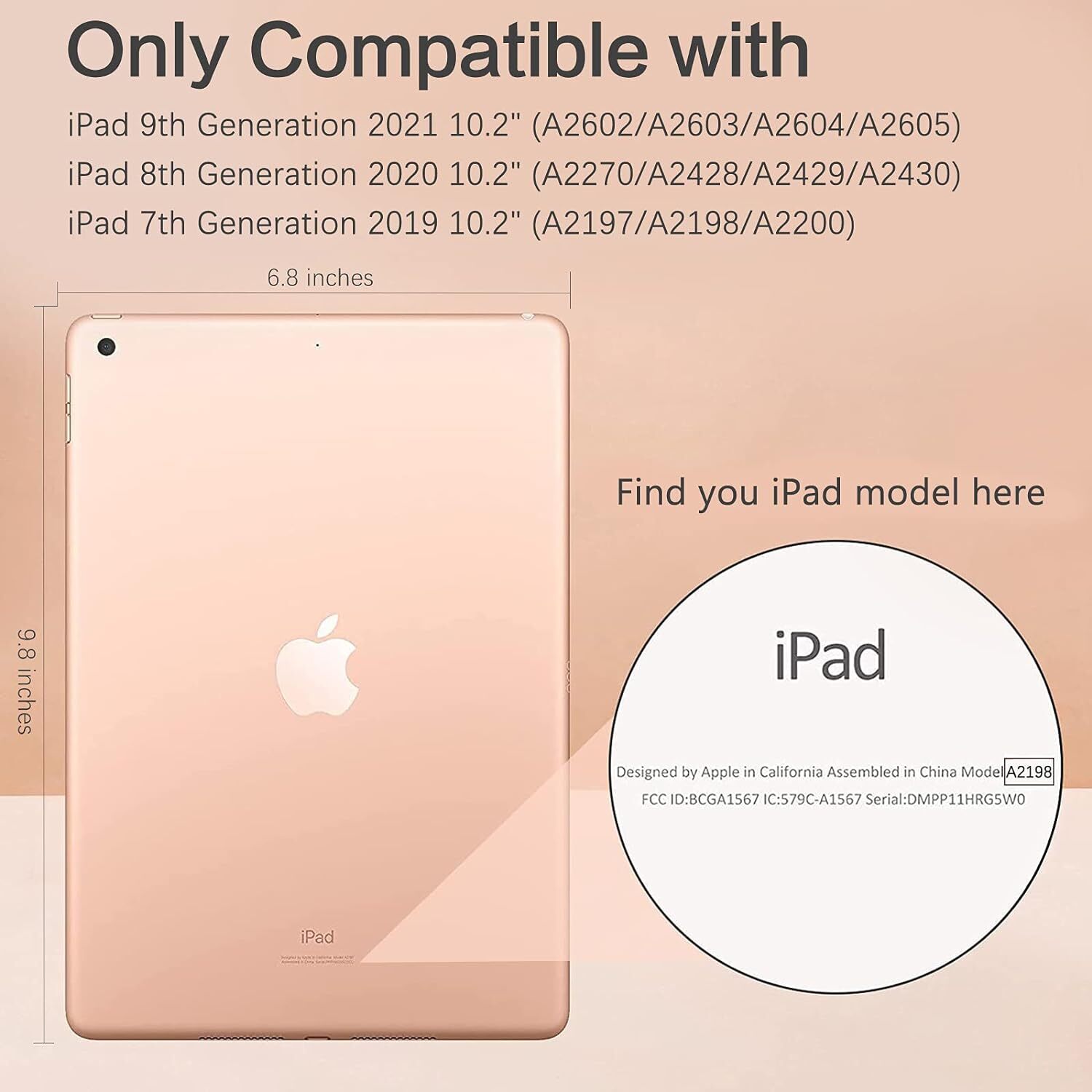 For iPad 9th 8th 7th 10.2" Case Heavy Duty Shockproof Cover + Screen Protector