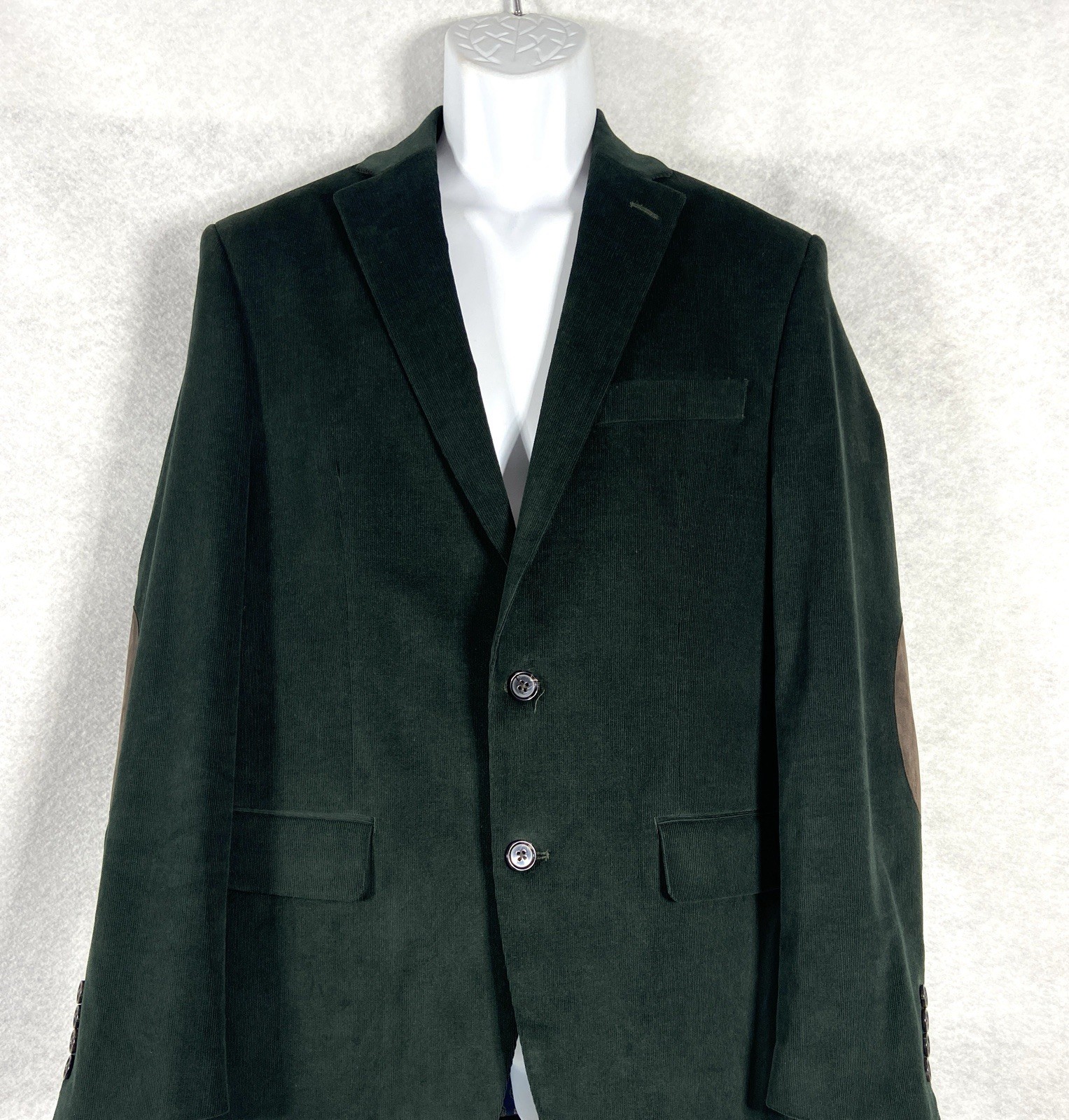 Lauren Ralph Lauren Jacket Men’s 36R Green Corduroy Sport Coat Elbow Patch EUC