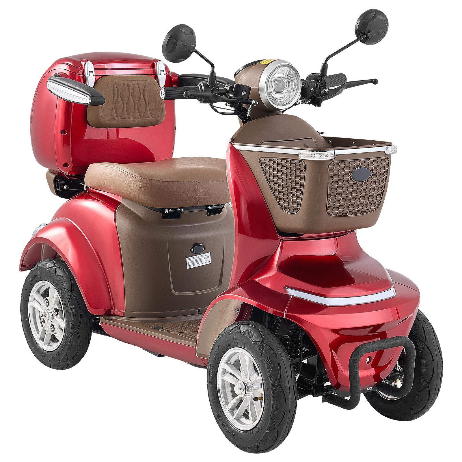 Uimoso Heavy Duty 4-Wheel Mobility Scooter 21.5 Miles Range 3-Speed, 500lbs Load