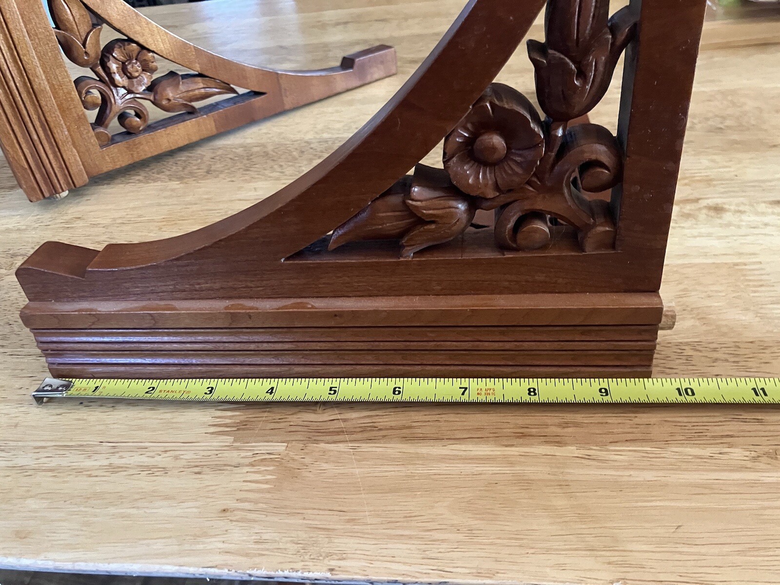 Carved Wooden Bracket Corner Piece Set Victorian Furniture Architectural Salvage