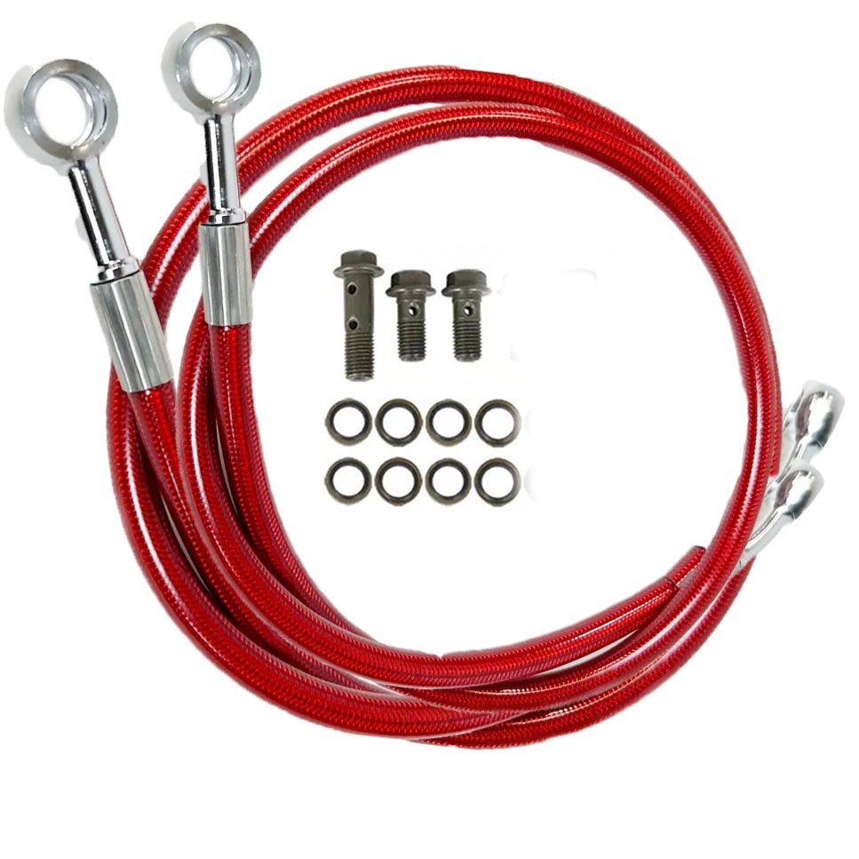 Front Braided Racing SS Brake Line + 3" For Yamaha Blaster 200 1989-2006