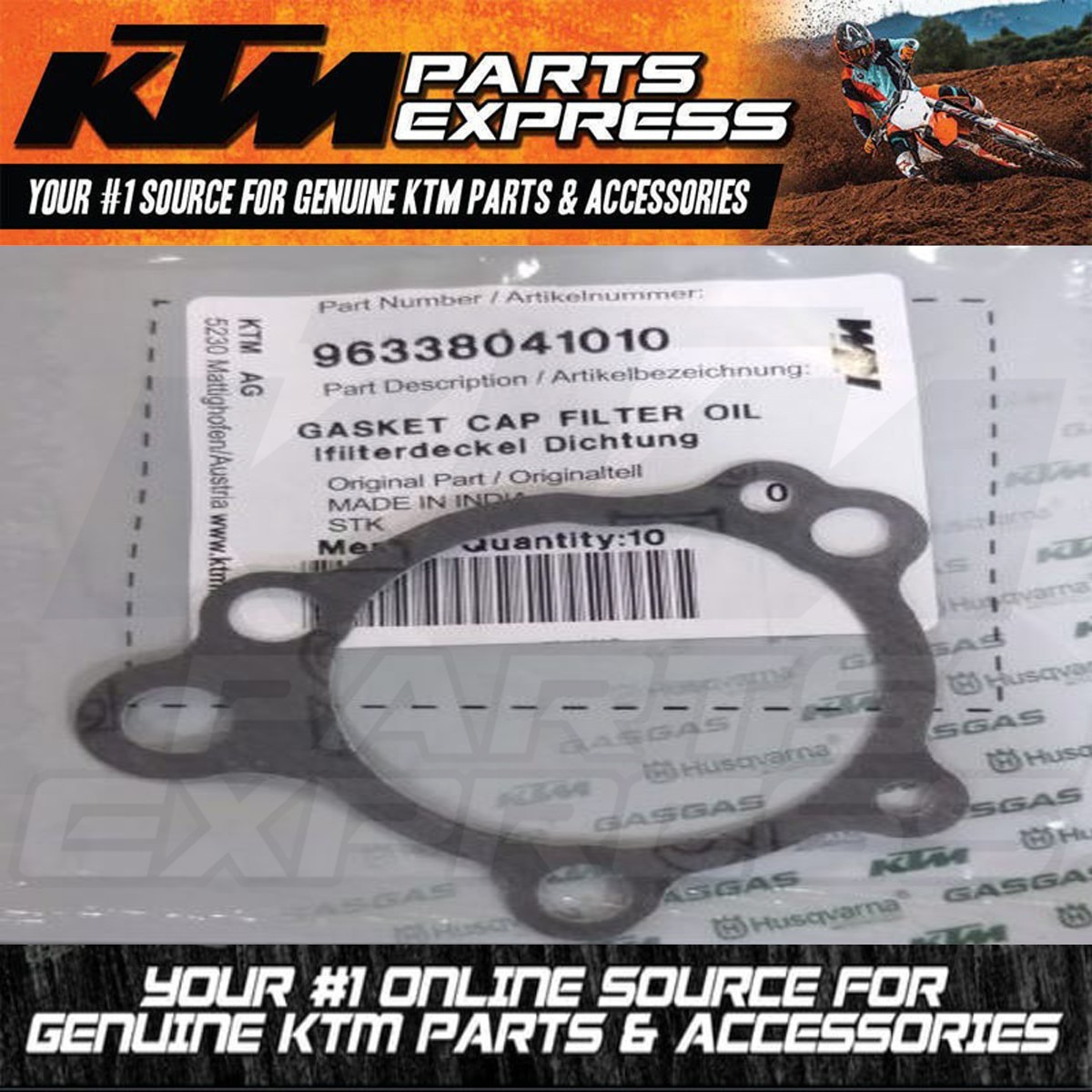 New KTM OIL FILTER COVER GASKET 390 DUKE 2024-2026 390 ADVENTURE R  96338041010
