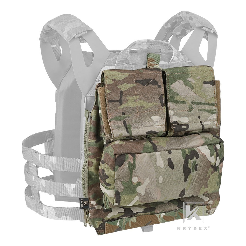 KRYDEX Tactical Zip-on Pack Panel Back for CPC JPC2.0 Plate Carrier MC Camo